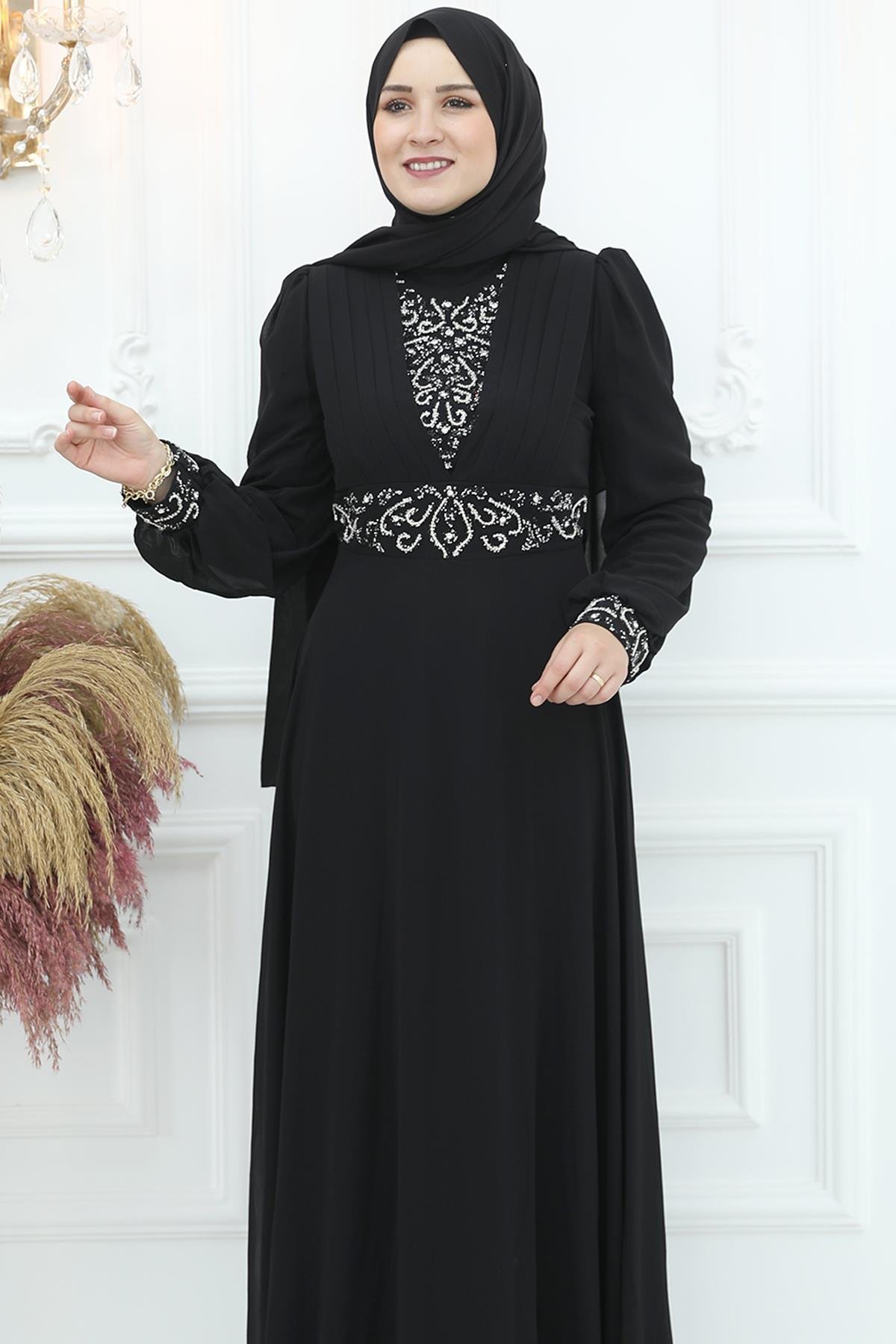 BURÇAK ABİYEAMH922-SİYAHAmine Hüma