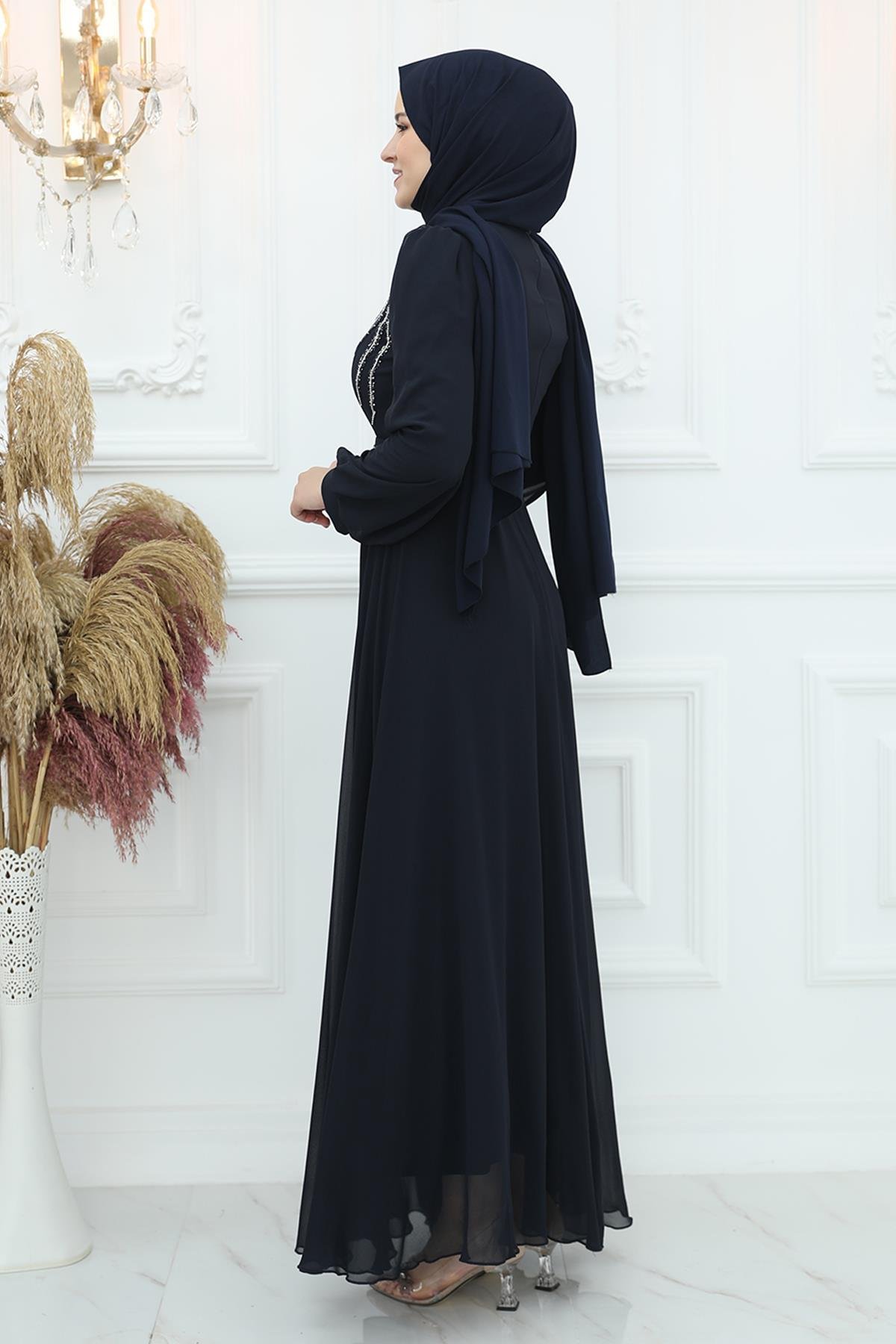 BELGİN ABİYEAMH926-SİYAHAmine Hüma