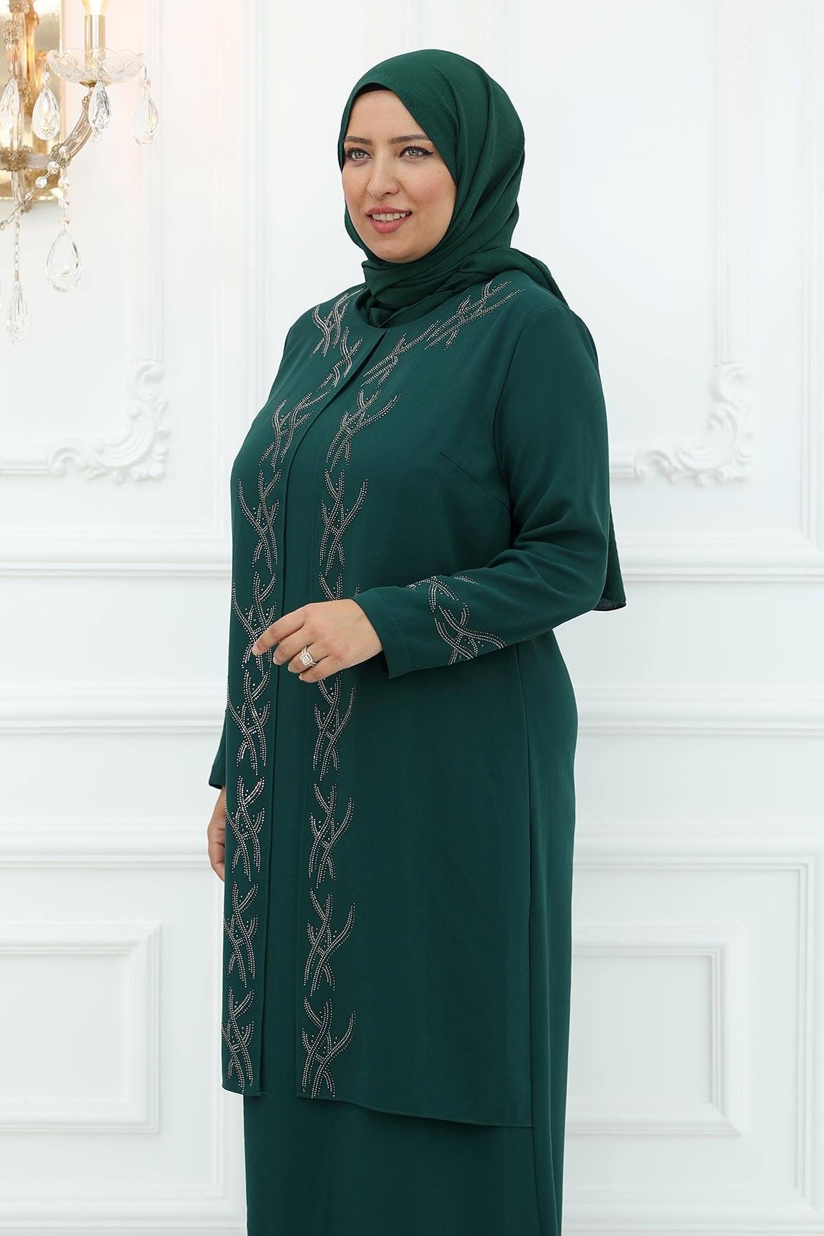 Züleyha Abiye Elbise Zümrüt AMH936AMH936-ZÜMRÜTAmine Hüma