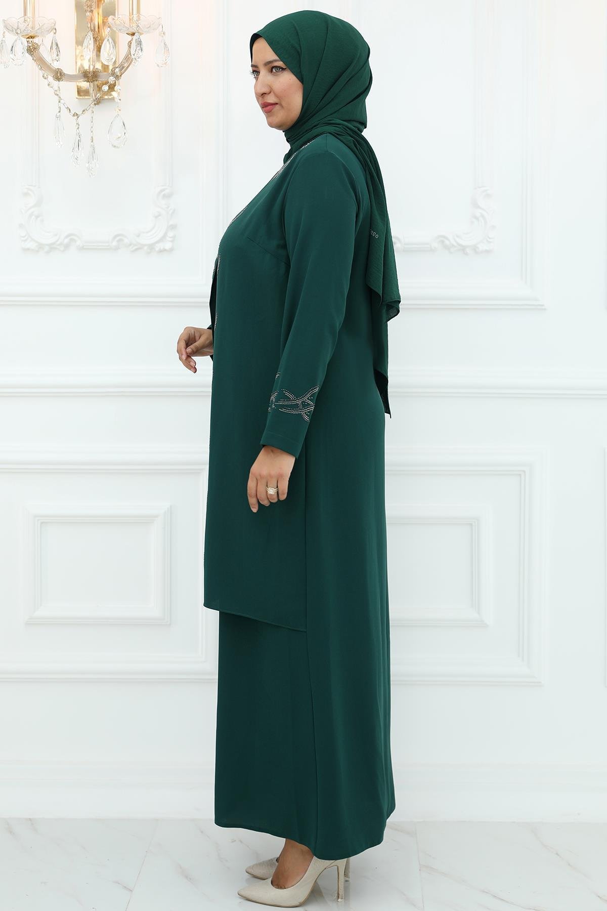 Züleyha Abiye Elbise Zümrüt AMH936AMH936-ZÜMRÜTAmine Hüma
