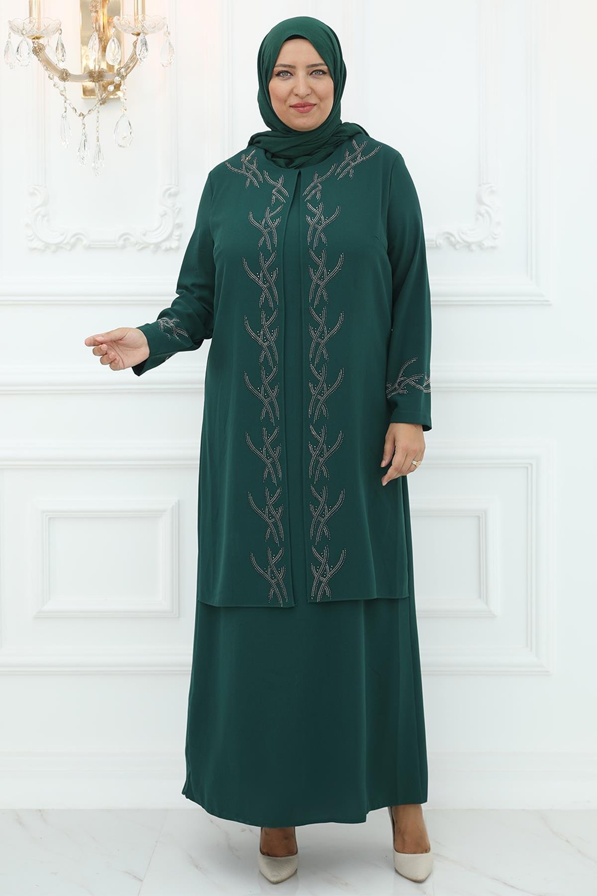 Züleyha Abiye Elbise Zümrüt AMH936AMH936-ZÜMRÜTAmine Hüma