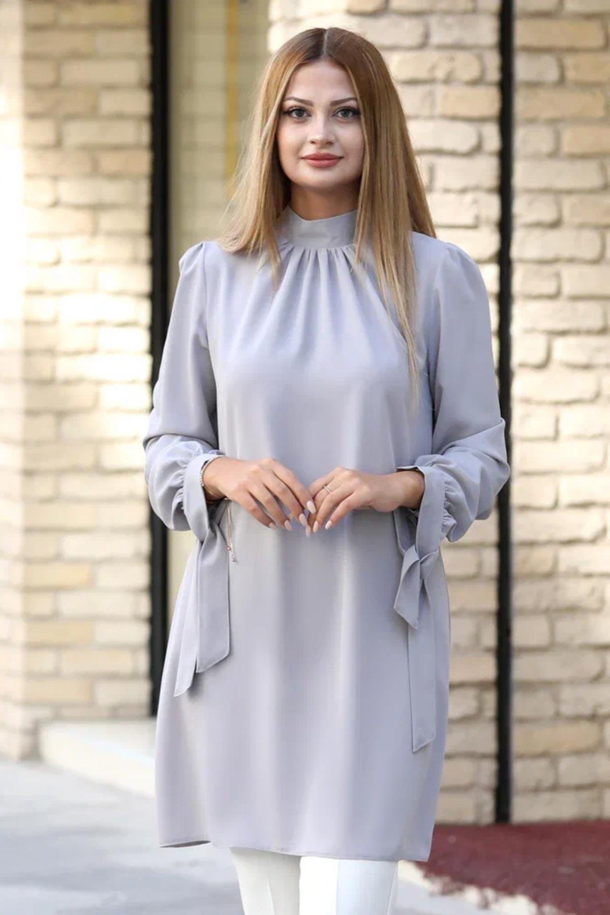 ESİLA TUNİKANR32-GRİAhunur Moda