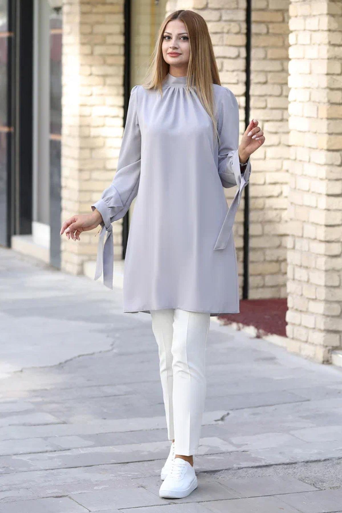 ESİLA TUNİKANR32-GRİAhunur Moda