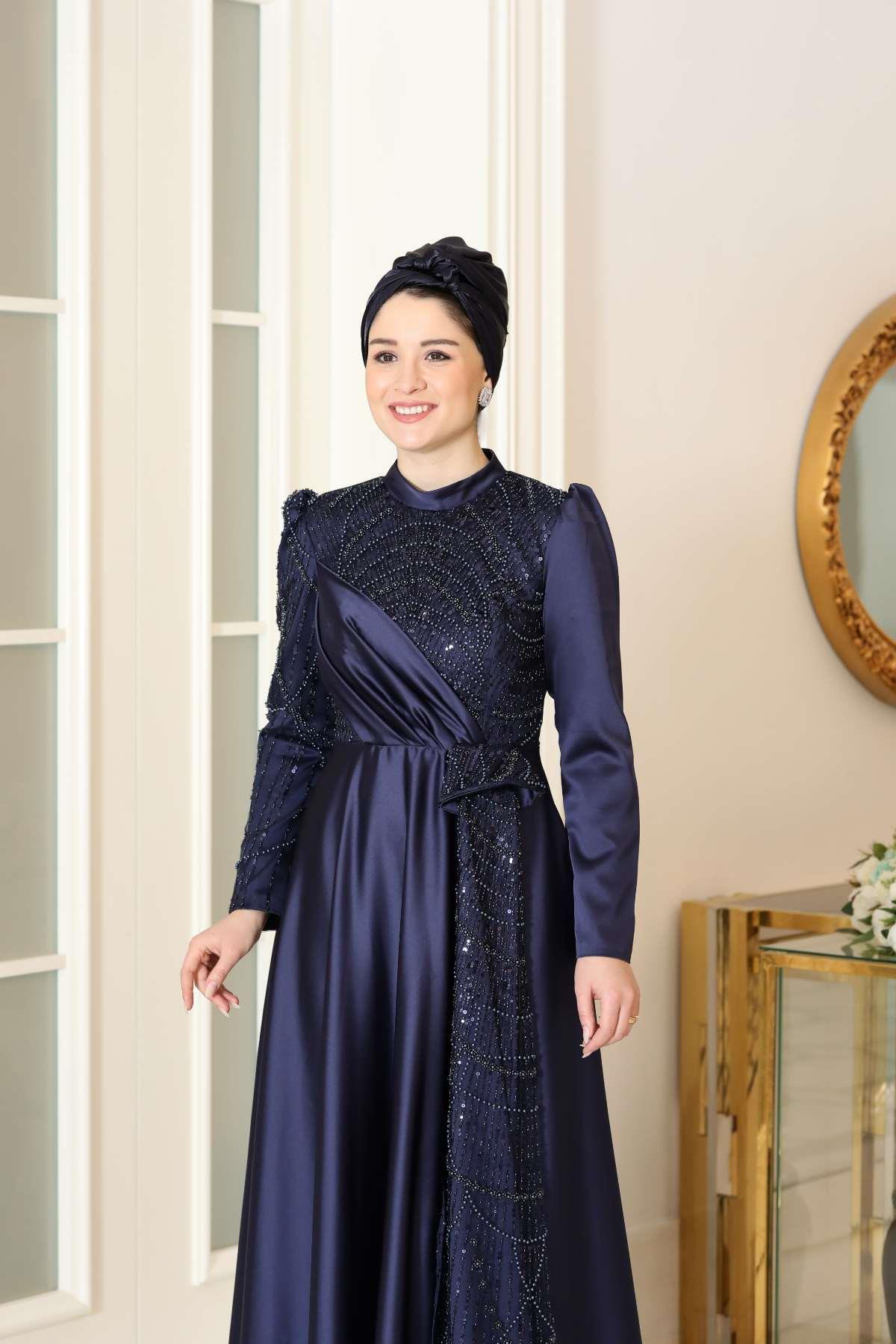 Afra Abiye Lacivert BBF34BBF34-LACİVERTBurak Baran