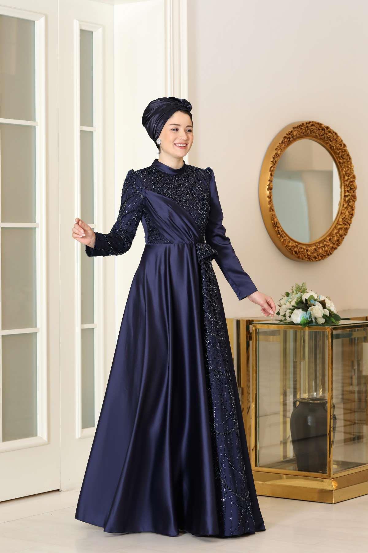 Afra Abiye Lacivert BBF34BBF34-LACİVERTBurak Baran