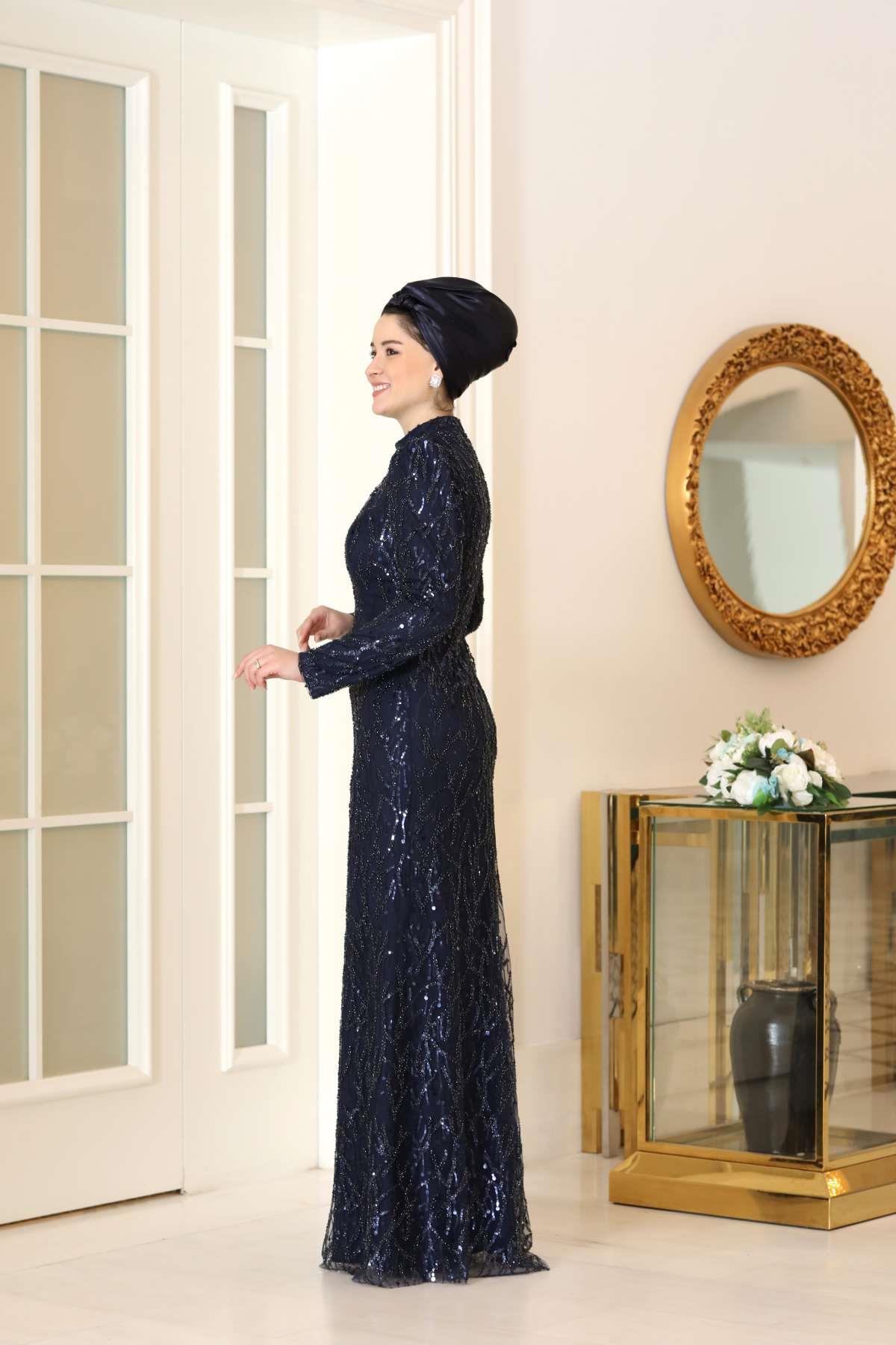 Alina Abiye Lacivert BBF36BBF36-LACİVERTBurak Baran