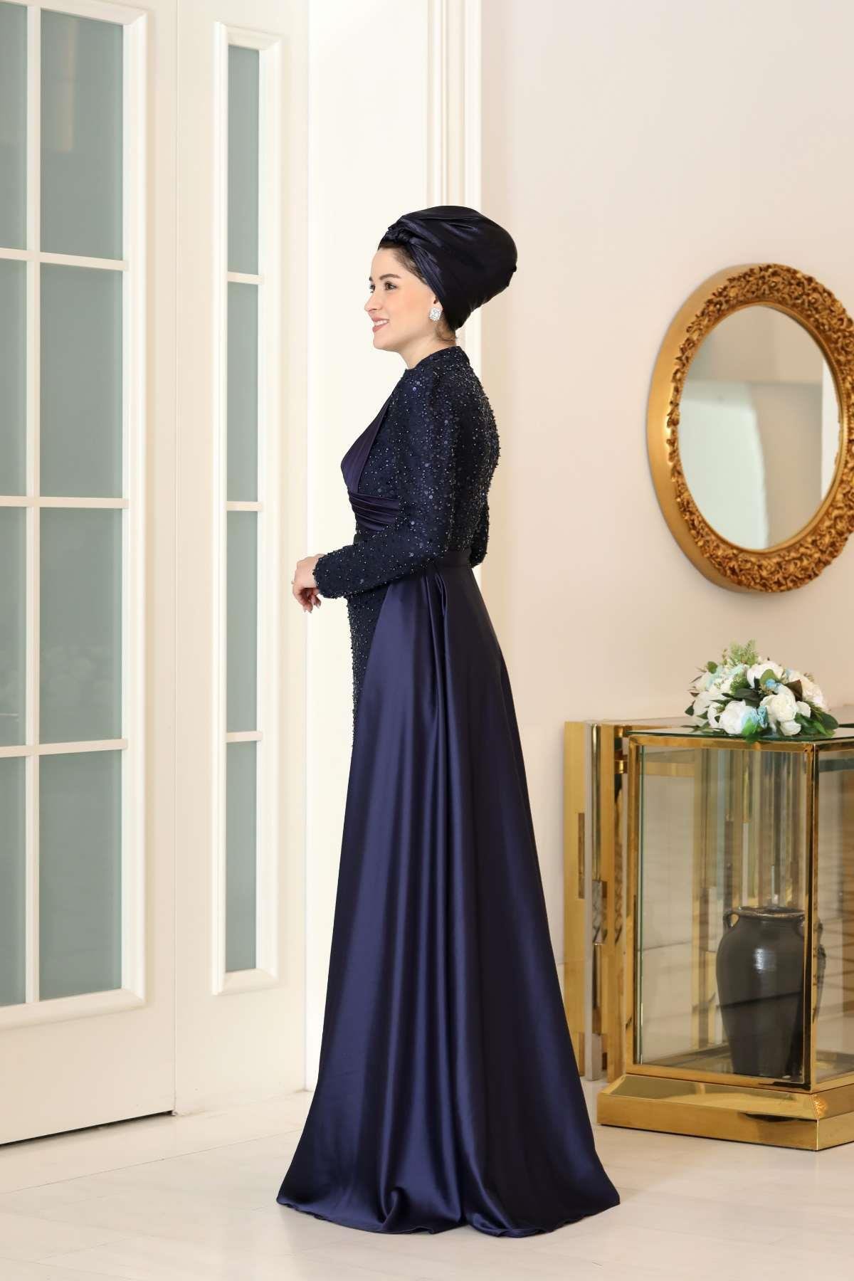 Alya Abiye Lacivert BBF48BBF48-LACİVERTBurak Baran