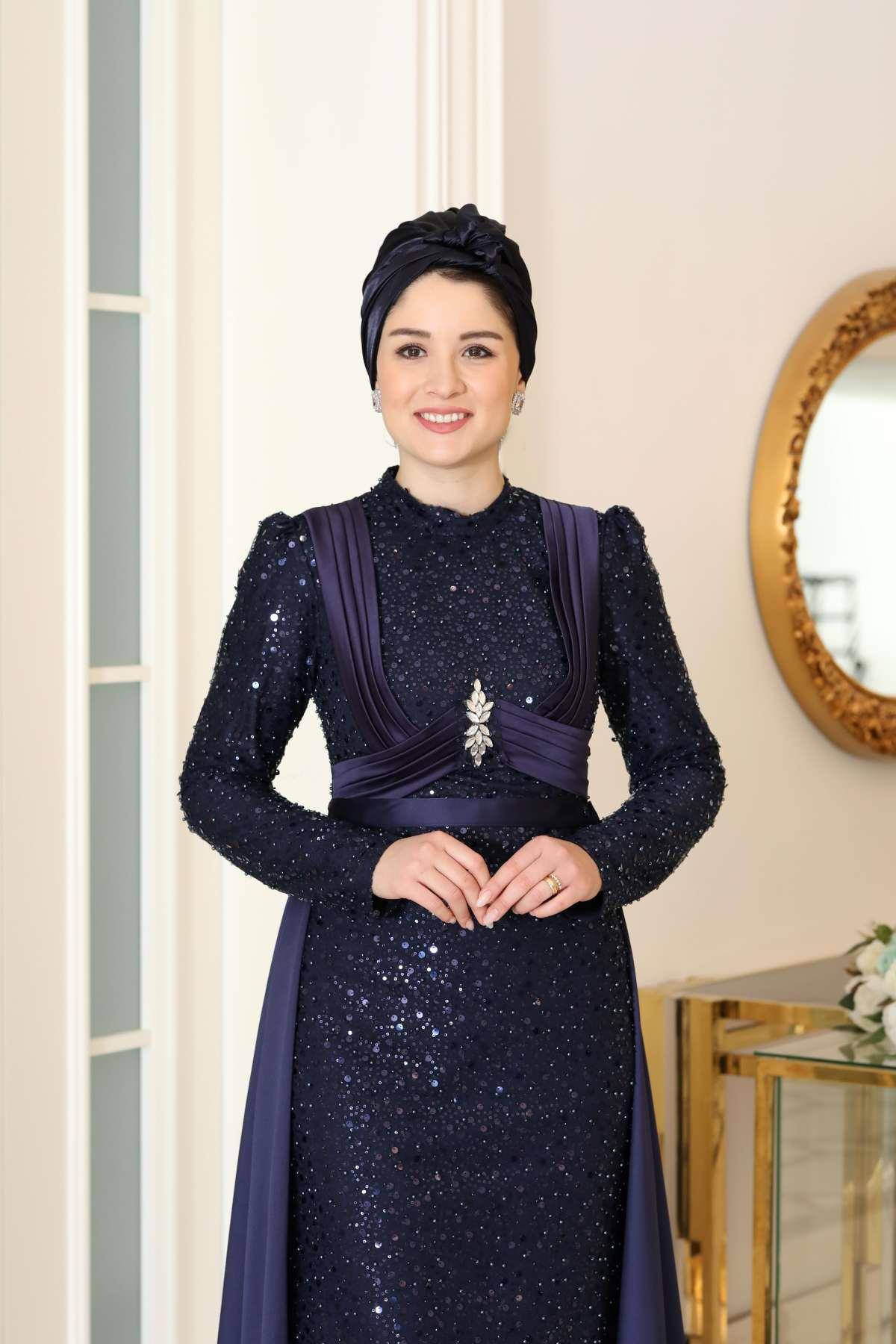 Alya Abiye Lacivert BBF48BBF48-LACİVERTBurak Baran