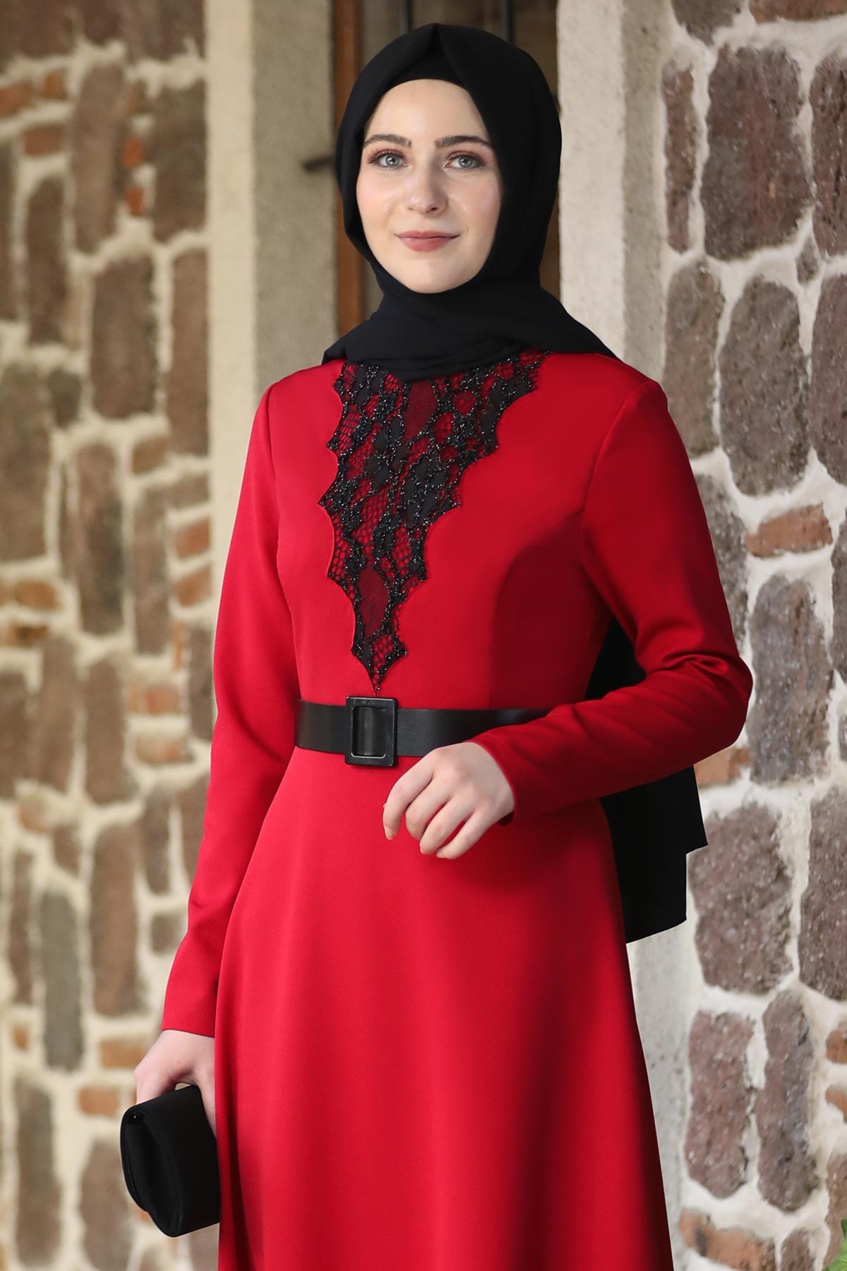 Mimoza Elbise Kırmızı ELB12ELB12-KIRMIZIElben