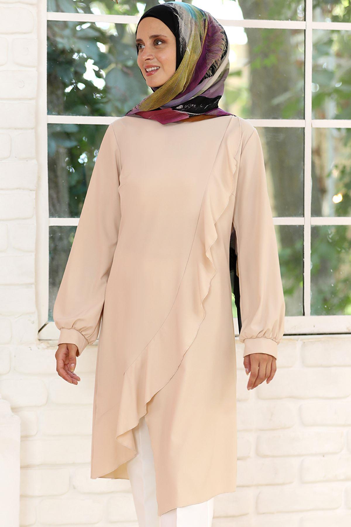 FIRFIR DETAYLI TUNİKELB36-BEJElben