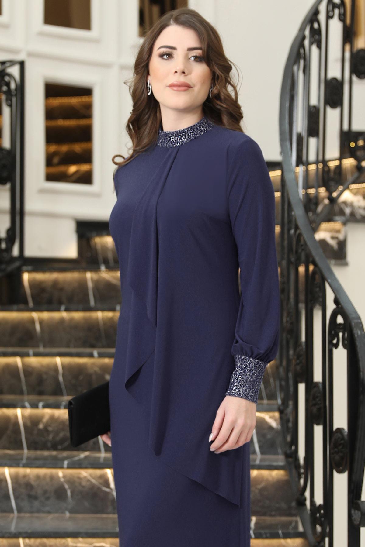 Efsane Sandy Elbise Lacivert ELB42ELB42-LACİVERTElben