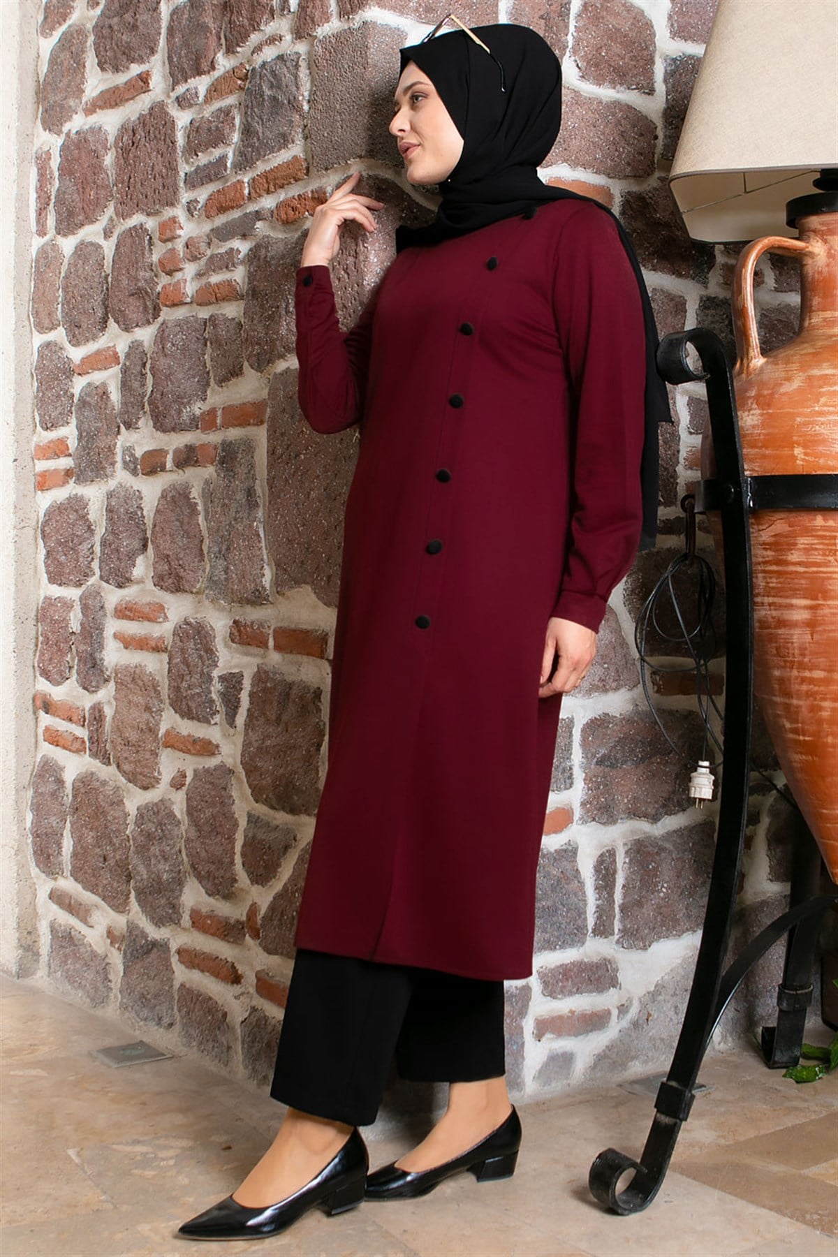 Hanım Tunik Pantolon Takım Mürdüm FHM439FHM439-MÜRDÜMFahima