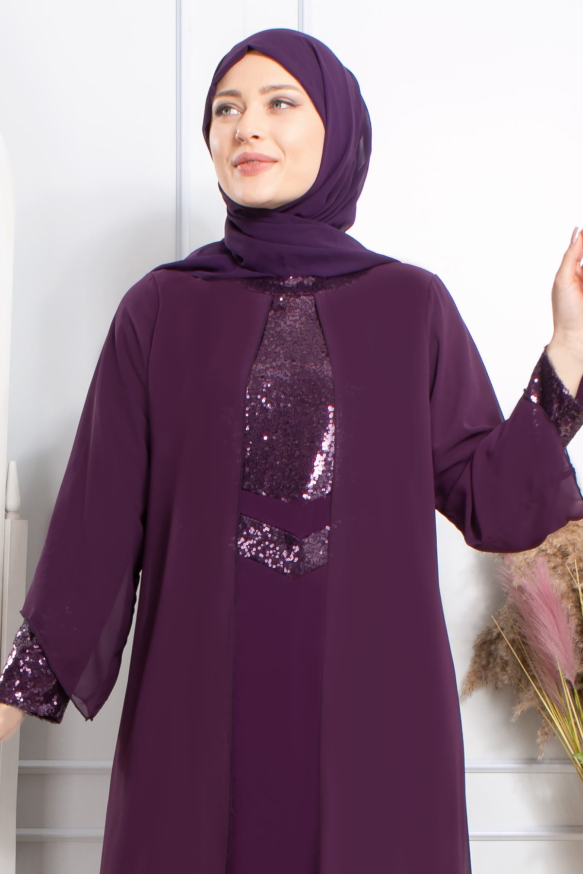 Şule - Abiye - Elbise - Mürdüm - FHM640FHM640-MÜRDÜMFahima