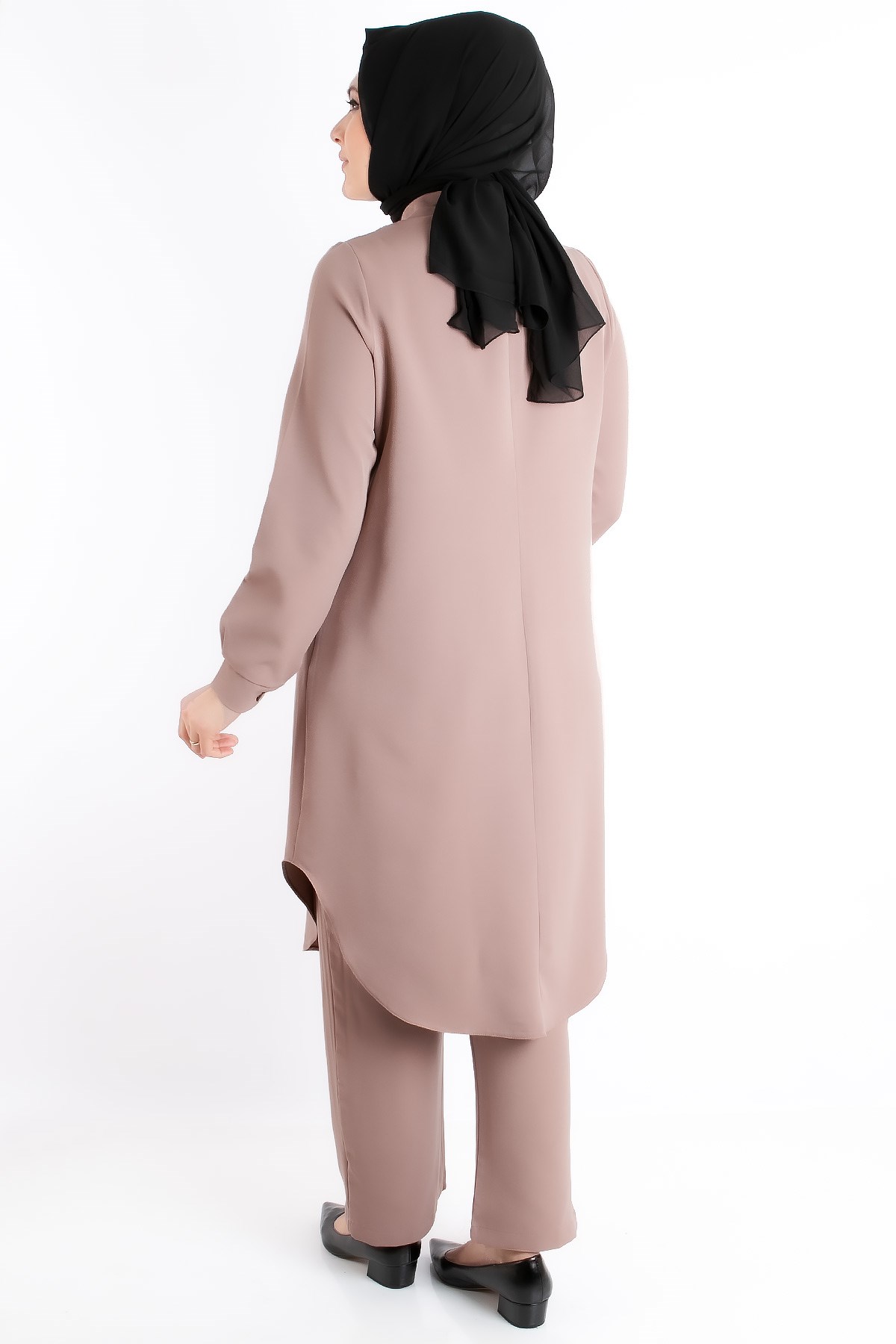 Double Trousers Tunic Suit Mink FHM738FHM738-VİZONFahima