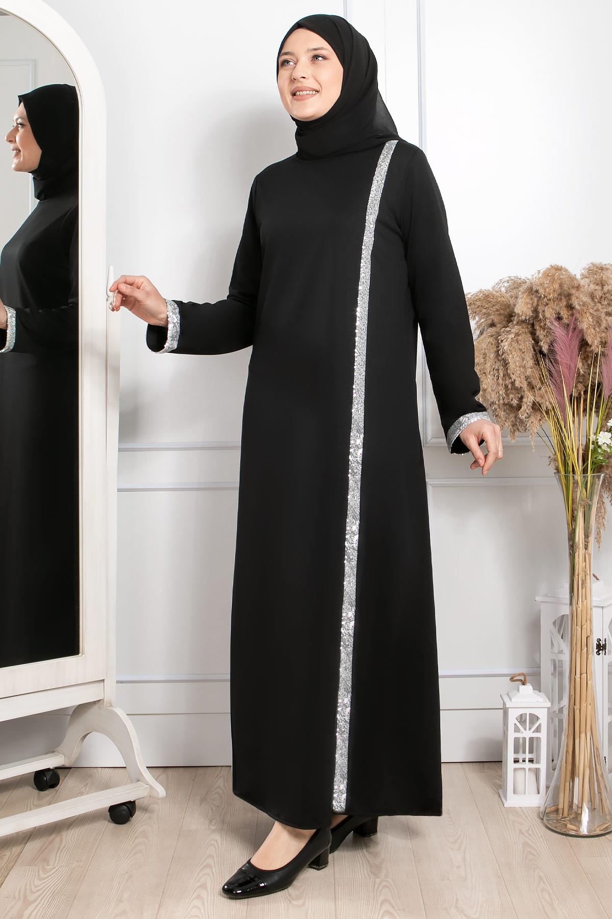 Sequin Detailed Dress Black FHM808FHM808-SİYAHFahima