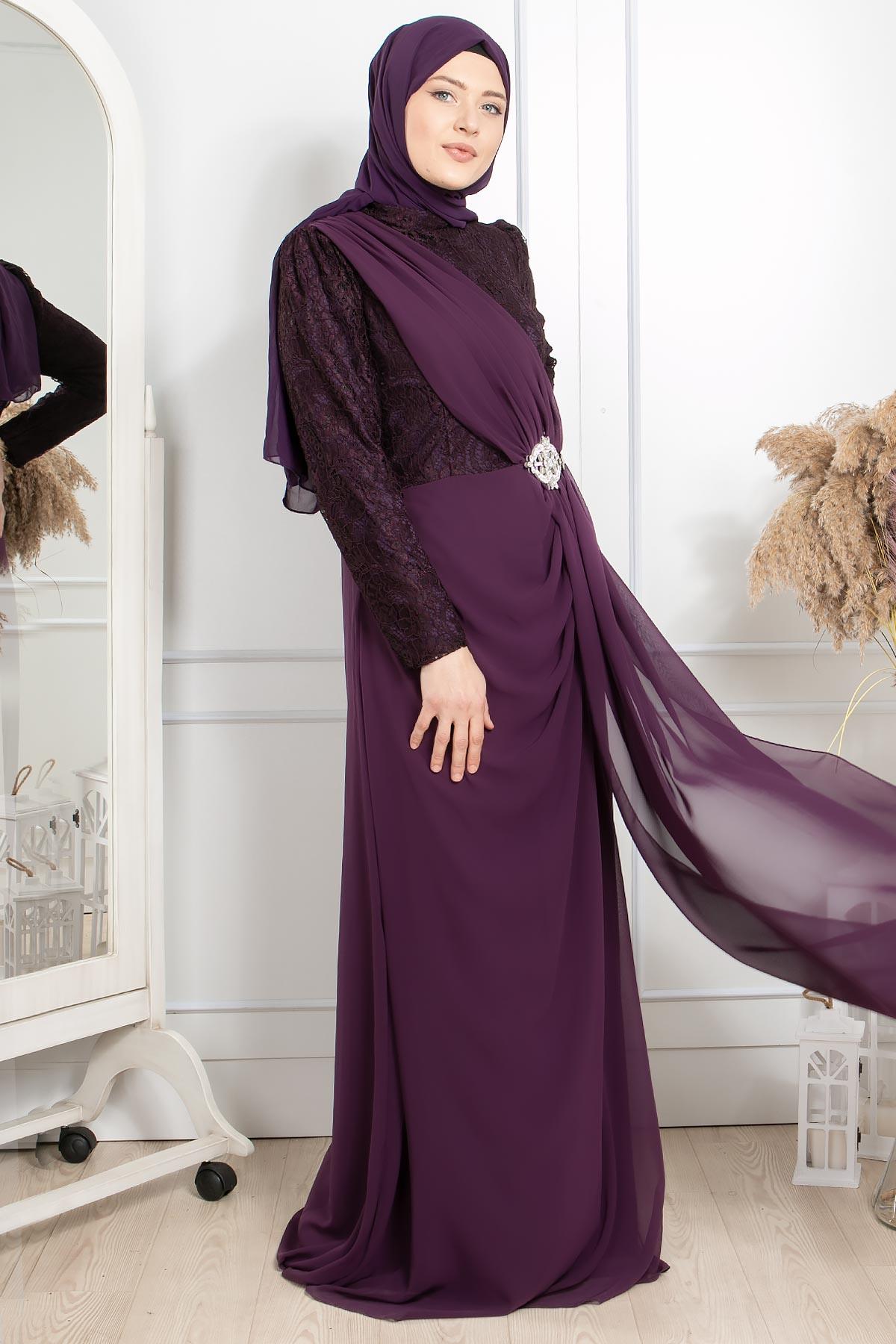 Zarif Abiye Mürdüm FHM868FHM868-MÜRDÜMFahima