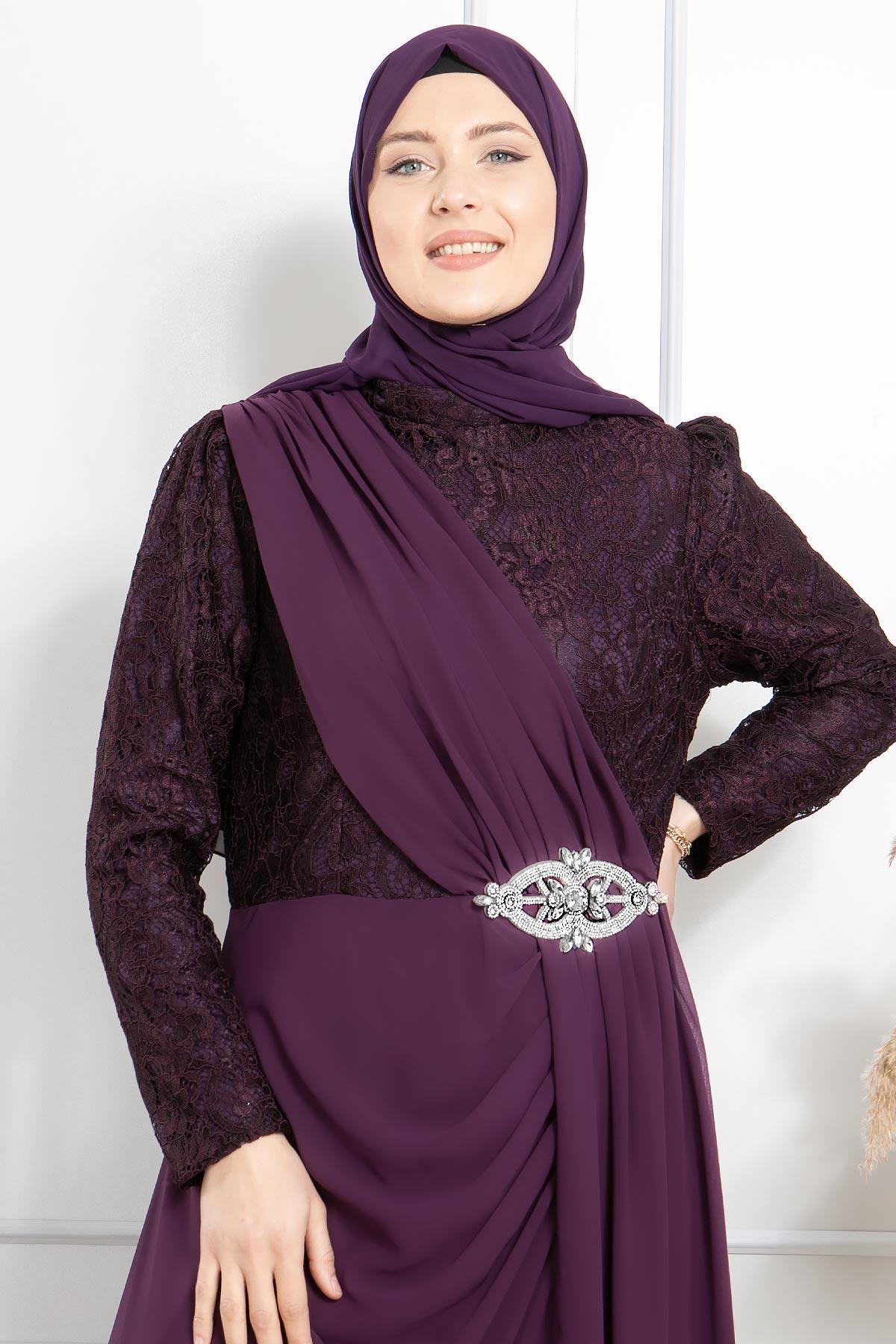 Zarif Abiye Mürdüm FHM868FHM868-MÜRDÜMFahima