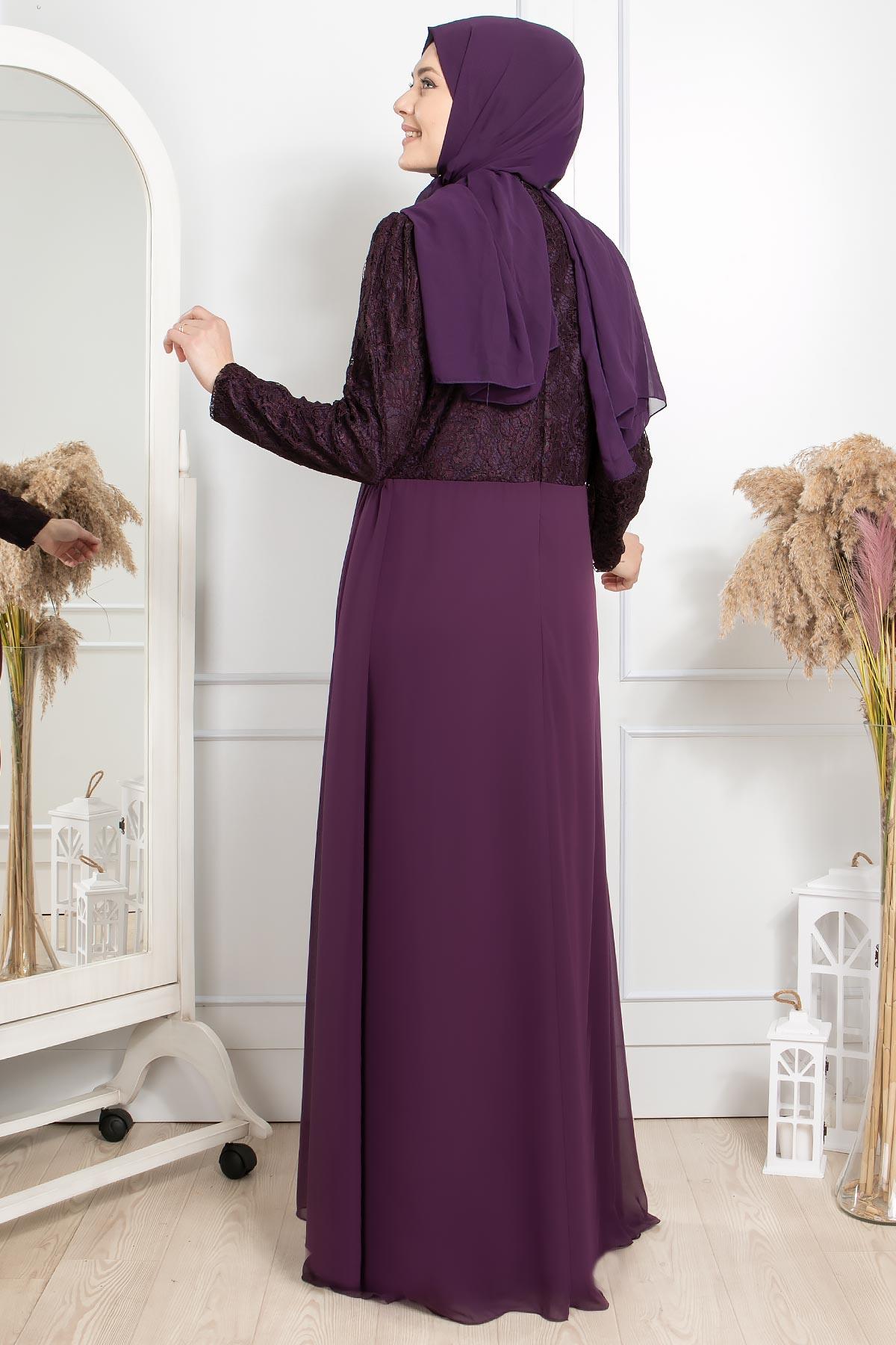 Zarif Abiye Mürdüm FHM868FHM868-MÜRDÜMFahima