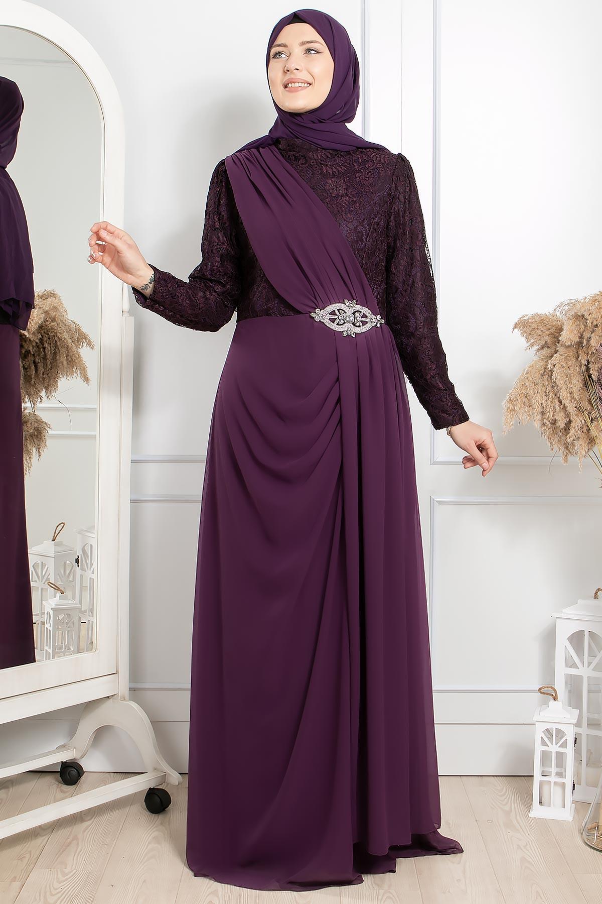 Zarif Abiye Mürdüm FHM868FHM868-MÜRDÜMFahima