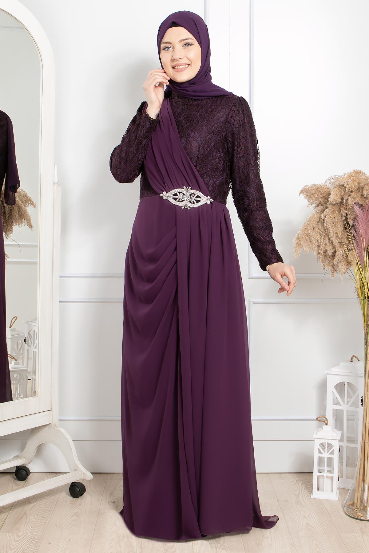 Zarif Abiye Mürdüm FHM868FHM868-MÜRDÜMFahima