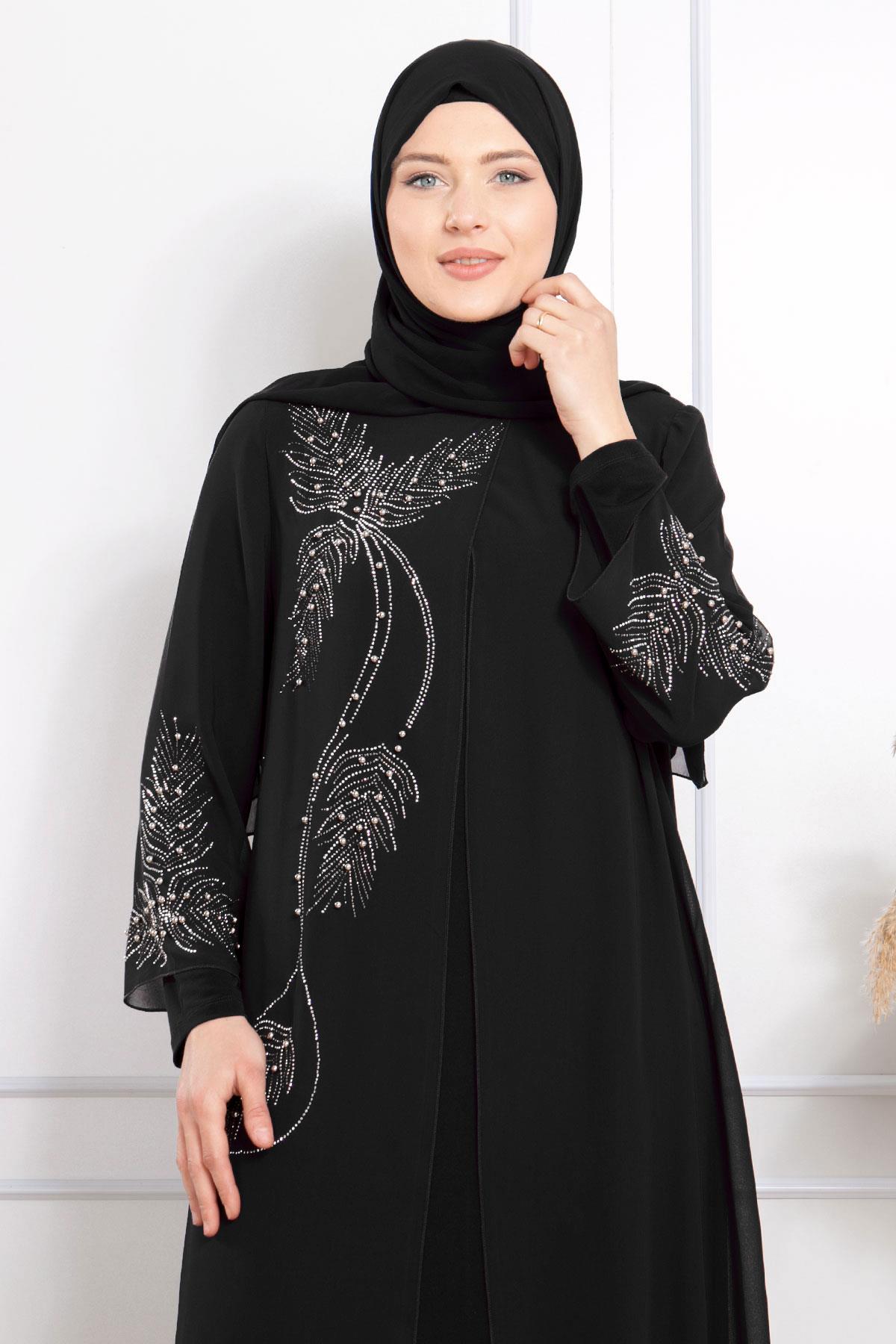 YAPRAK ABİYEFHM882-SİYAHFahima