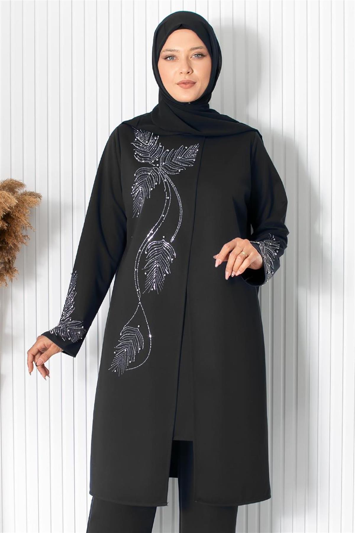 YAPRAK İKİLİ TAKIMFHM890-SİYAHFahima