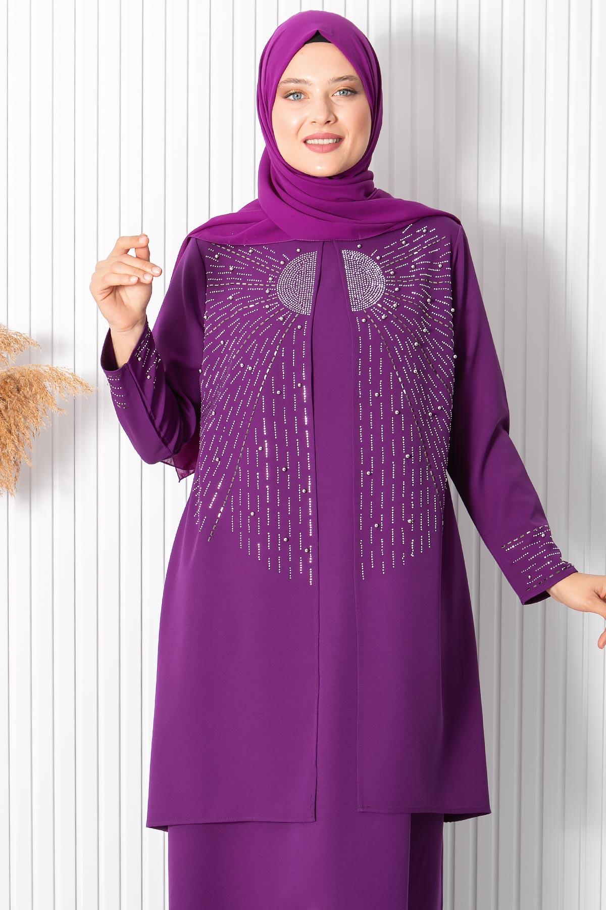 Güneş Abiye Mor FHM892FHM892-MORFahima