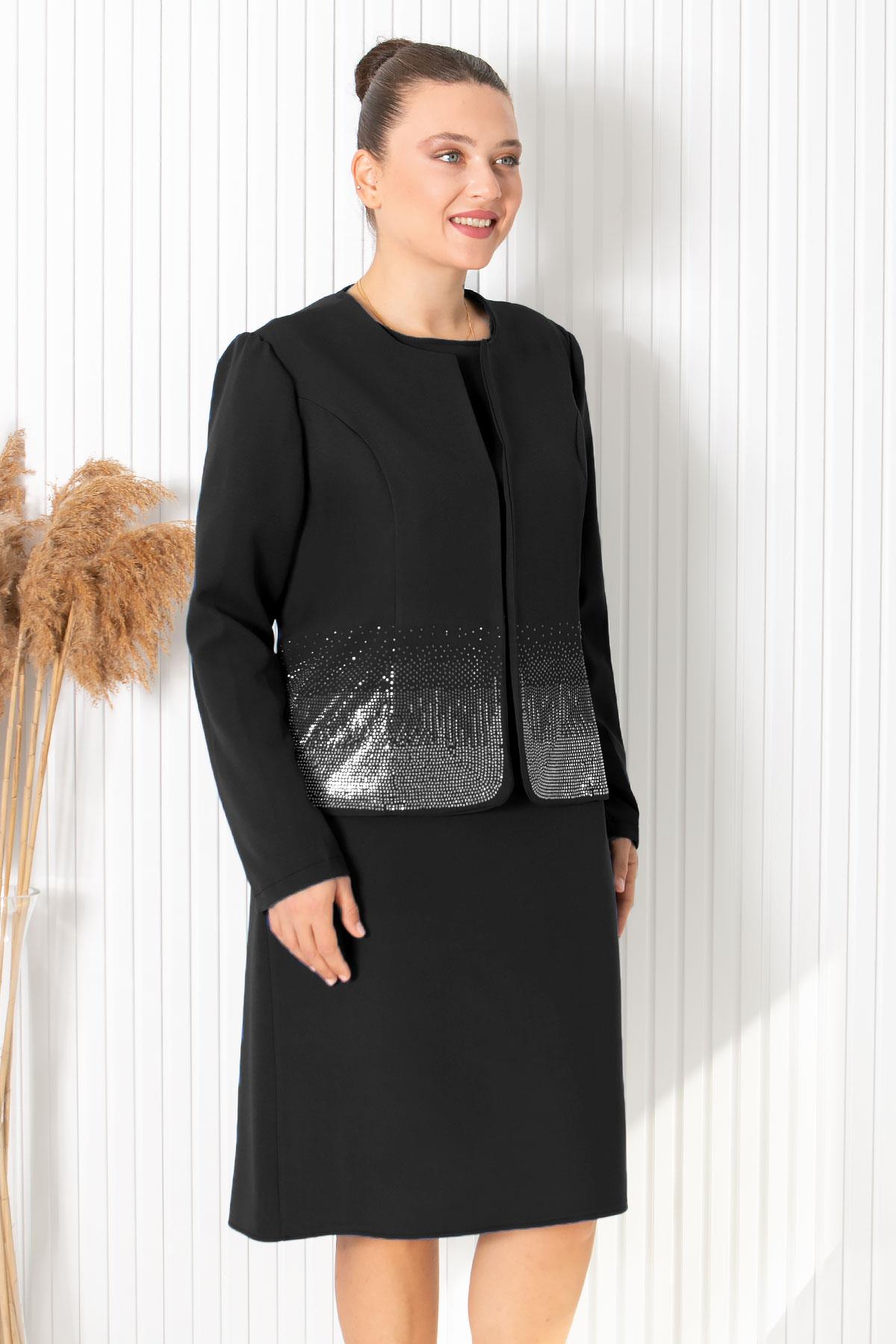 CEKETLİ TAŞLI ABİYEFHM896-SİYAHFahima