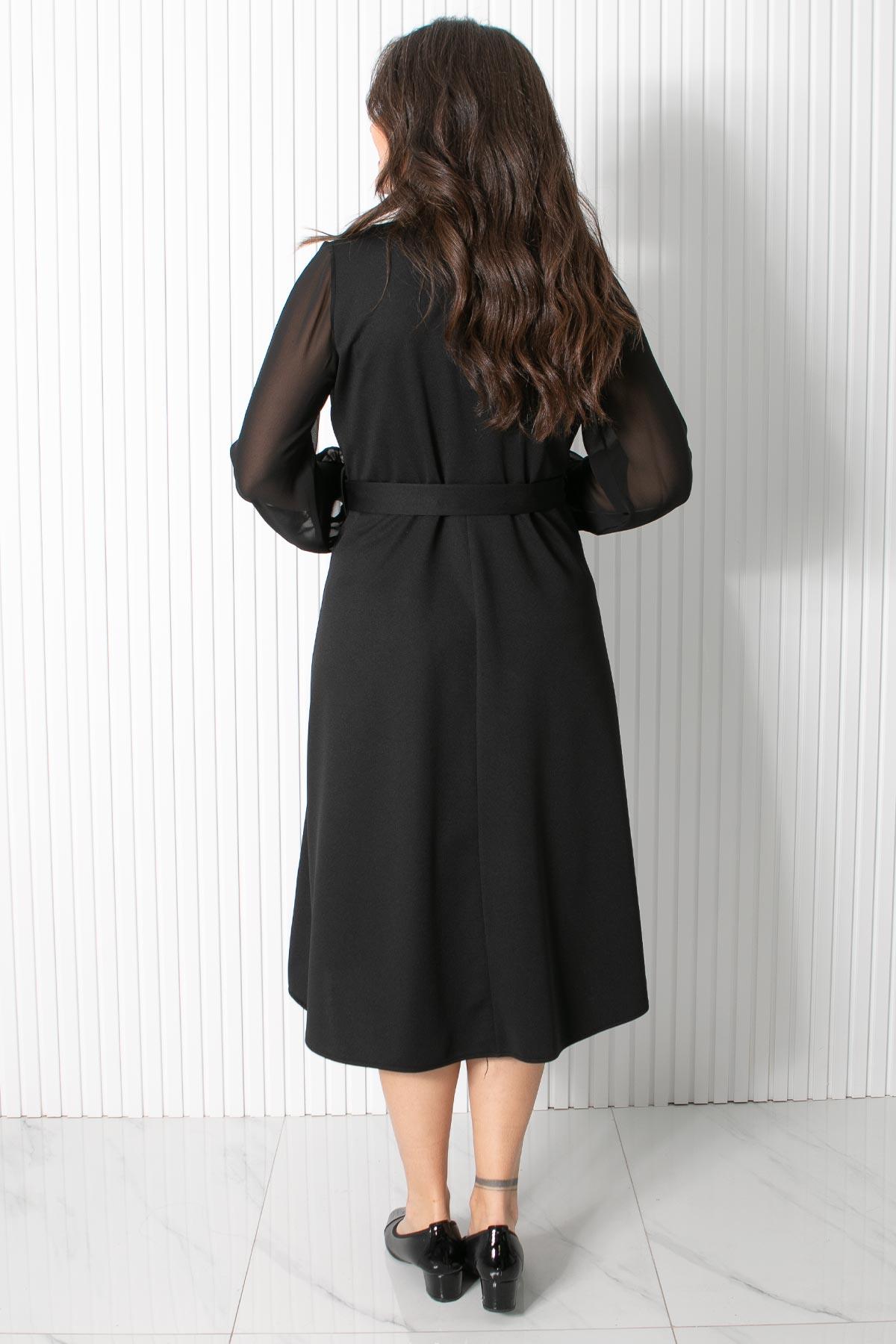 KEMER DETAYLI ABİYEFHM906-SİYAHFahima