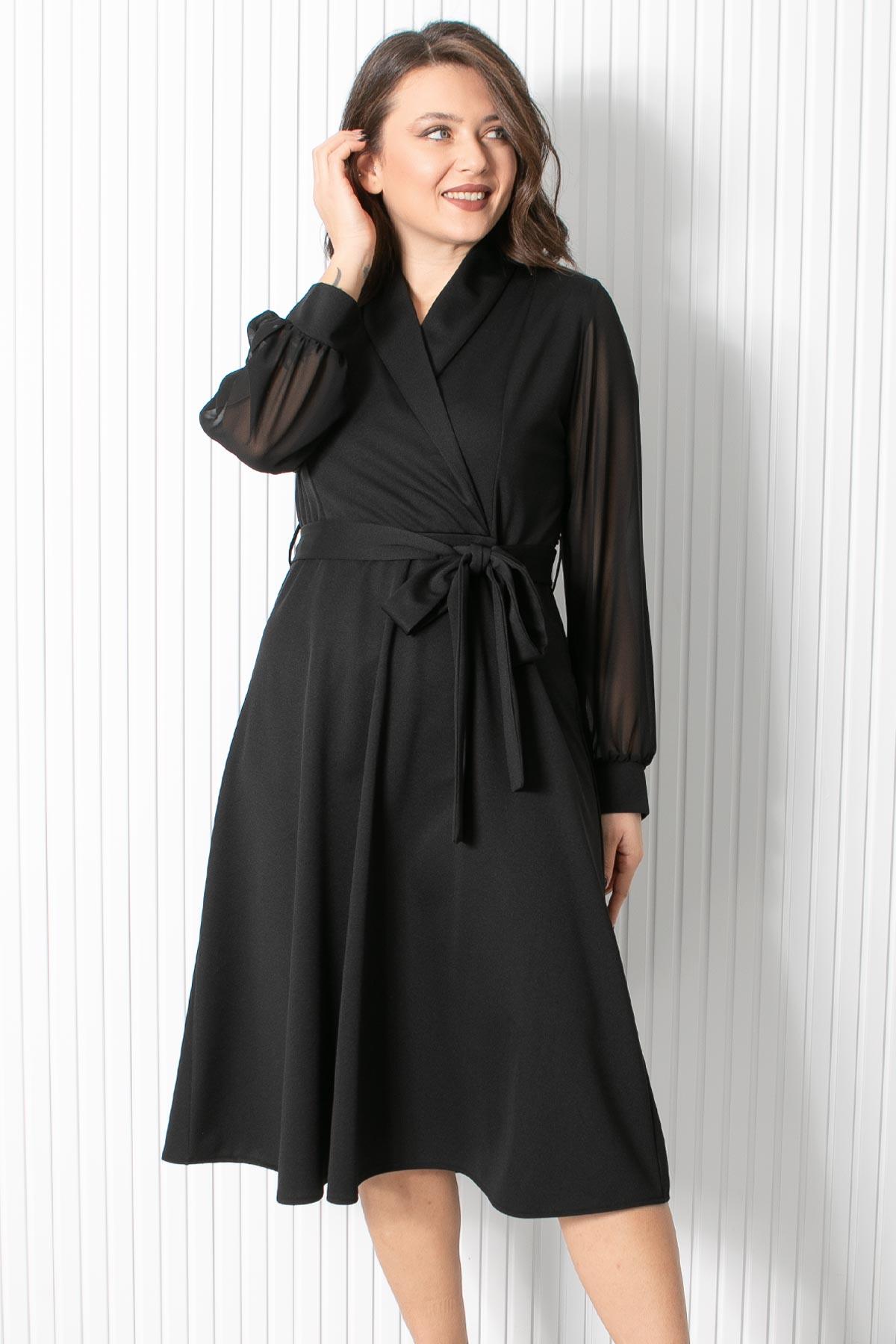 KEMER DETAYLI ABİYEFHM906-SİYAHFahima