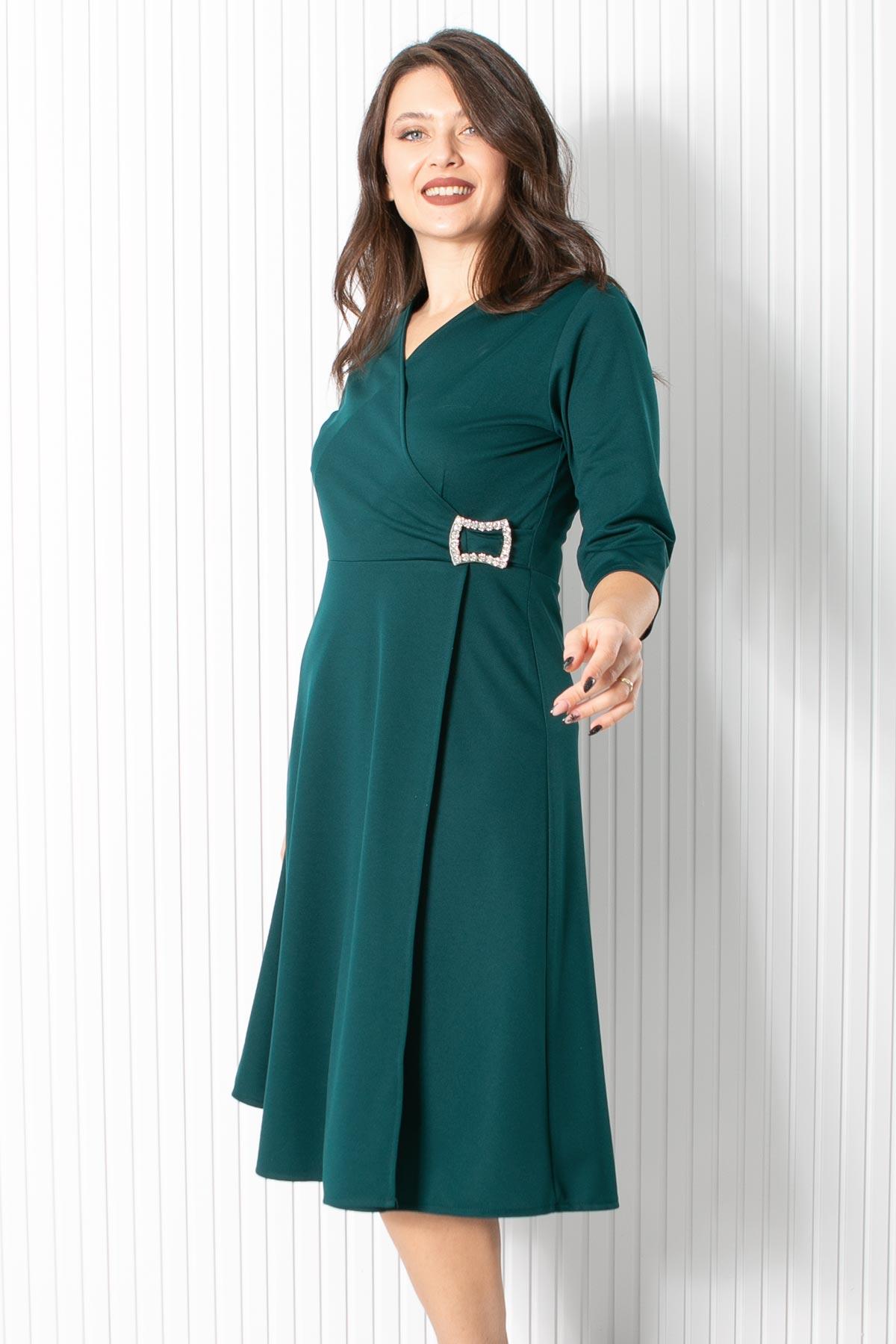 BROŞ DETAYLI ABİYEFHM912-ZÜMRÜTFahima