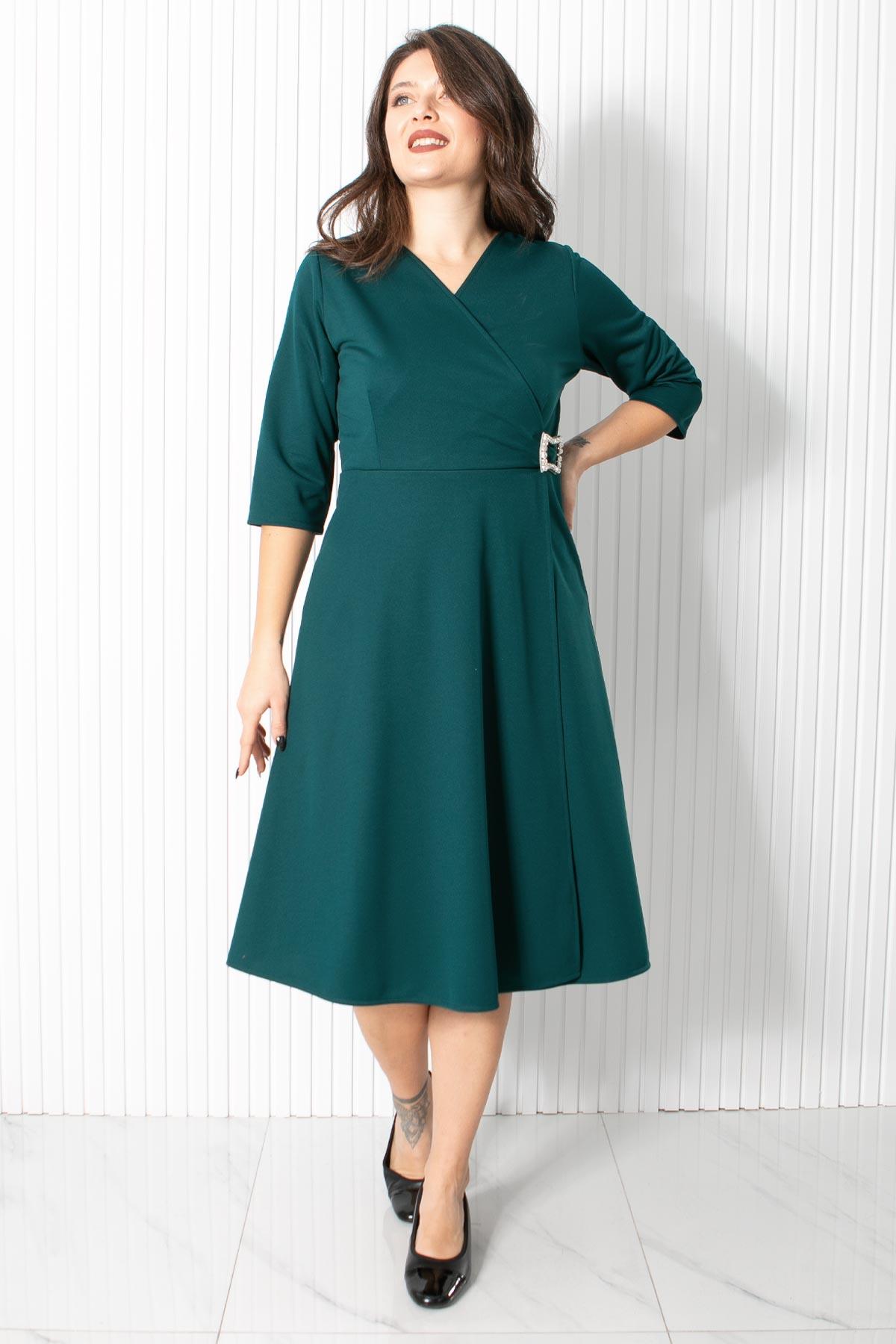 BROŞ DETAYLI ABİYEFHM912-ZÜMRÜTFahima