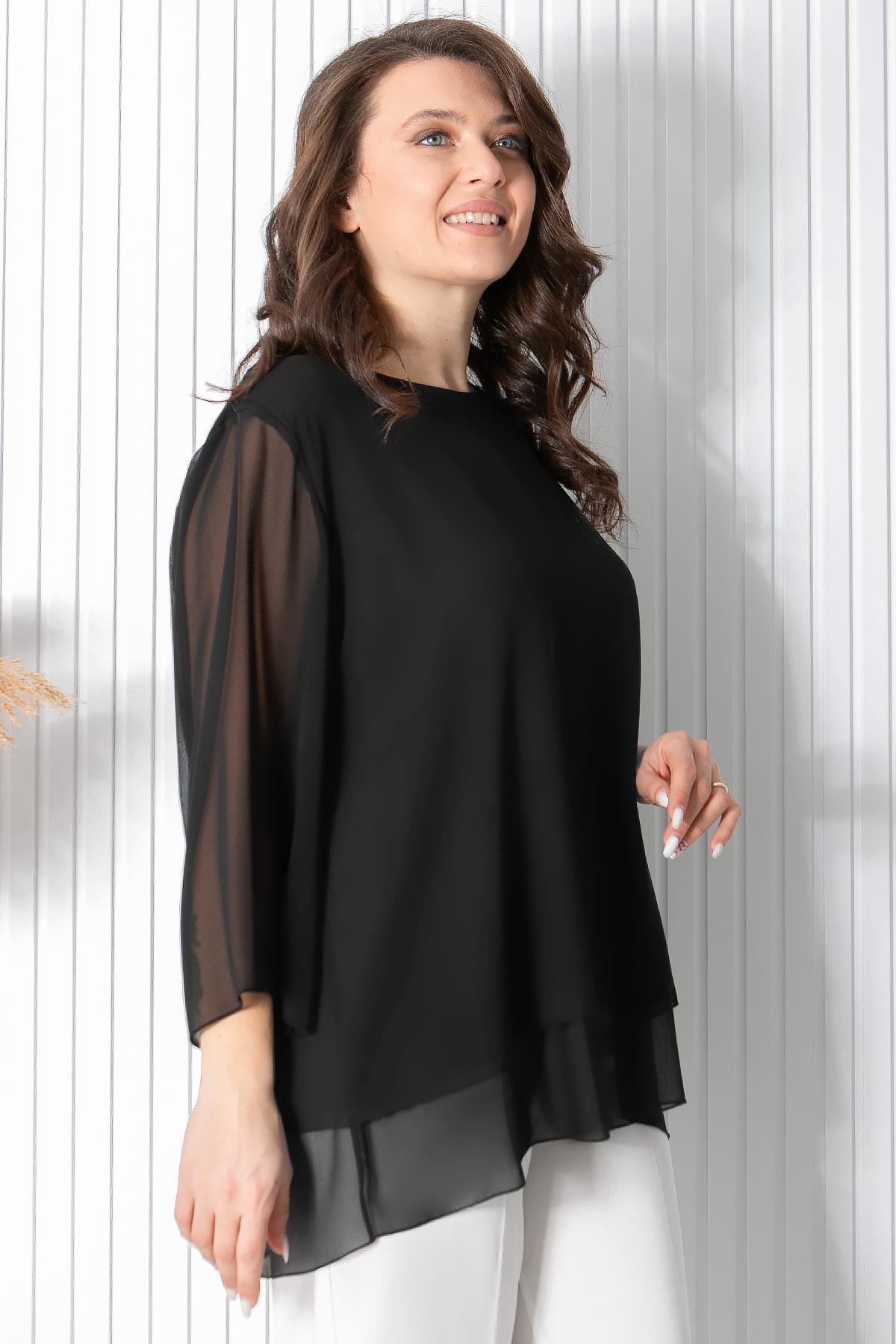 ŞİFON TUNİKFHM924-SİYAHFahima