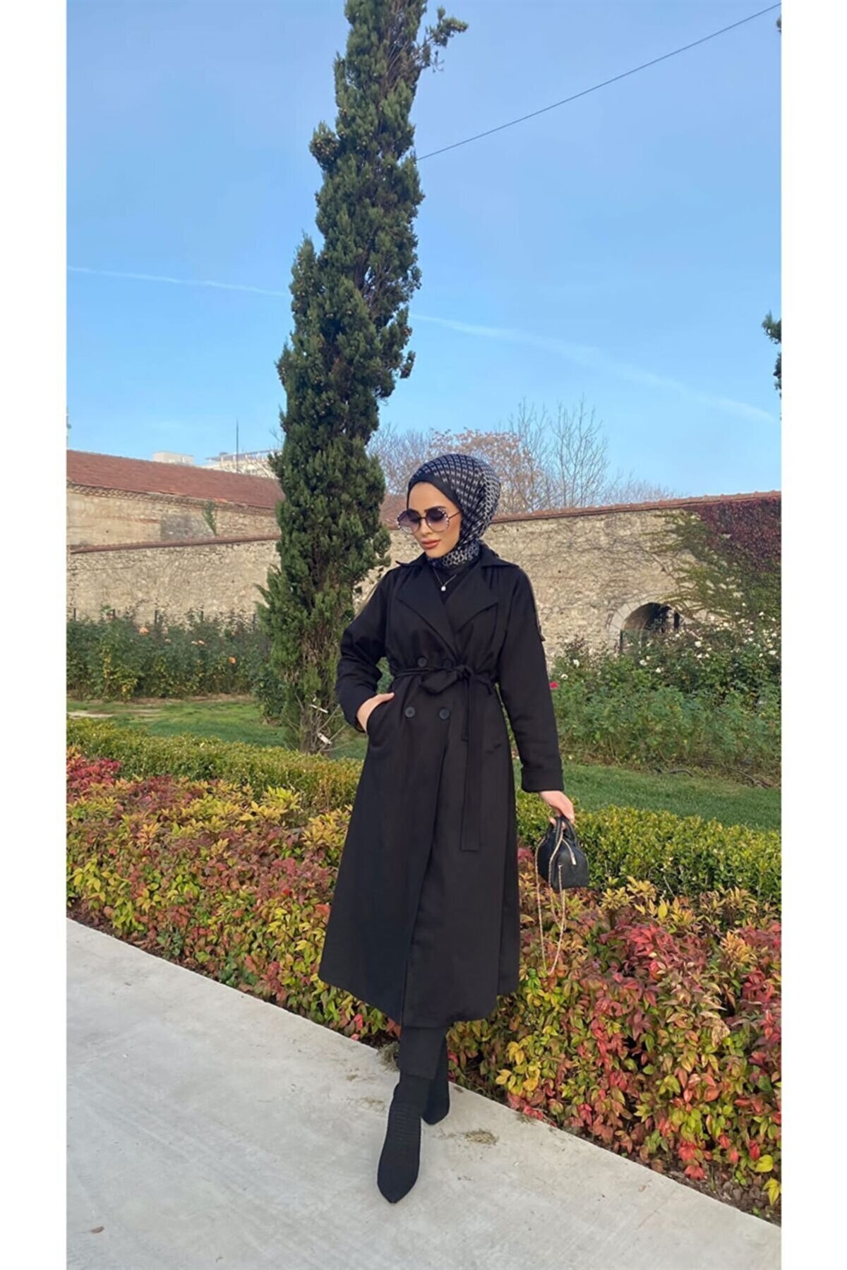 Trençkot Siyah HMA22HMA22-SİYAHHümeyra Arslan