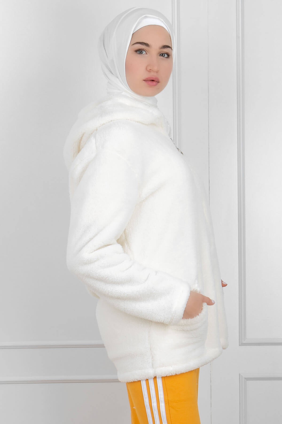 PELUŞ CEKETLNZ14-EKRUModaviki