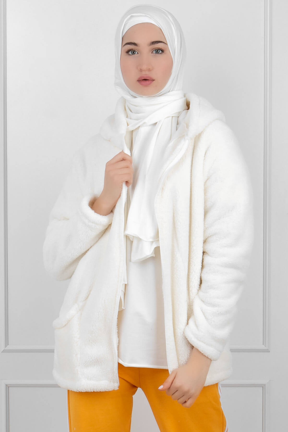 PELUŞ CEKETLNZ14-EKRUModaviki