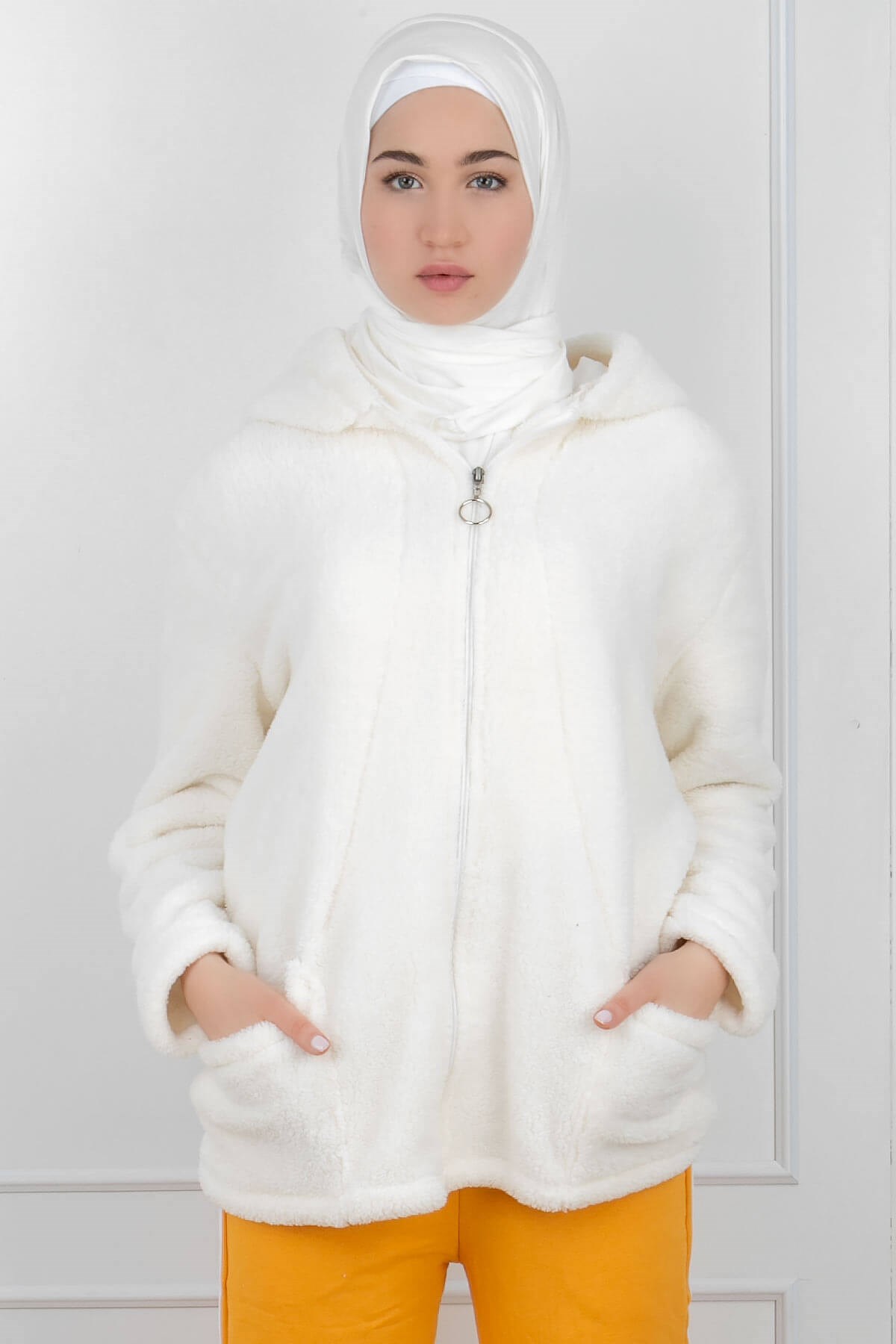 PELUŞ CEKETLNZ14-EKRUModaviki