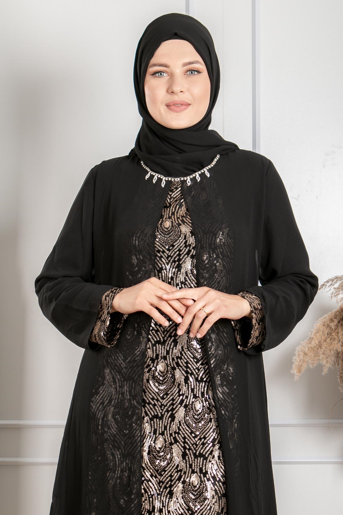 PUL PAYET İŞLEMELİ ABİYEMDA1049-GOLDMDA