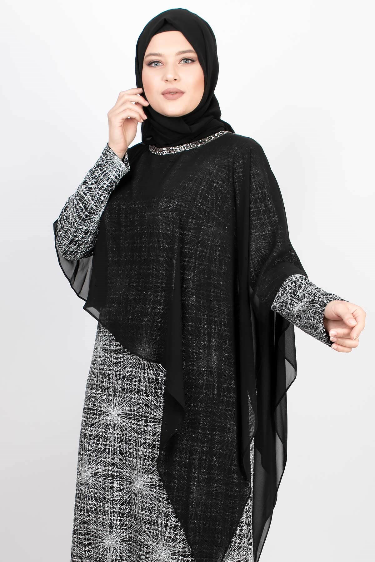 SİMLİ ABİYE ELBİSEMDA2115-GÜMÜŞMDA