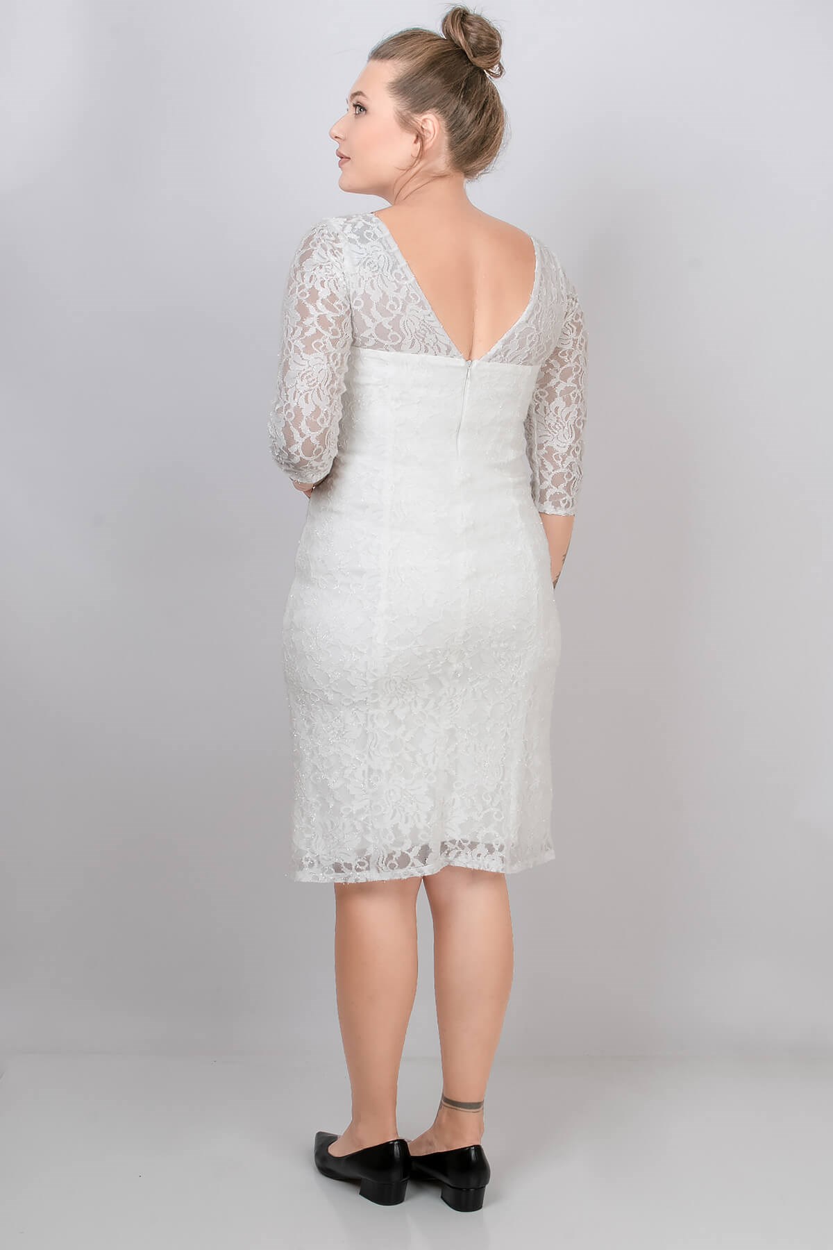 Lace Evening Dress Ecru MDA2139MDA2139-EKRUMDA