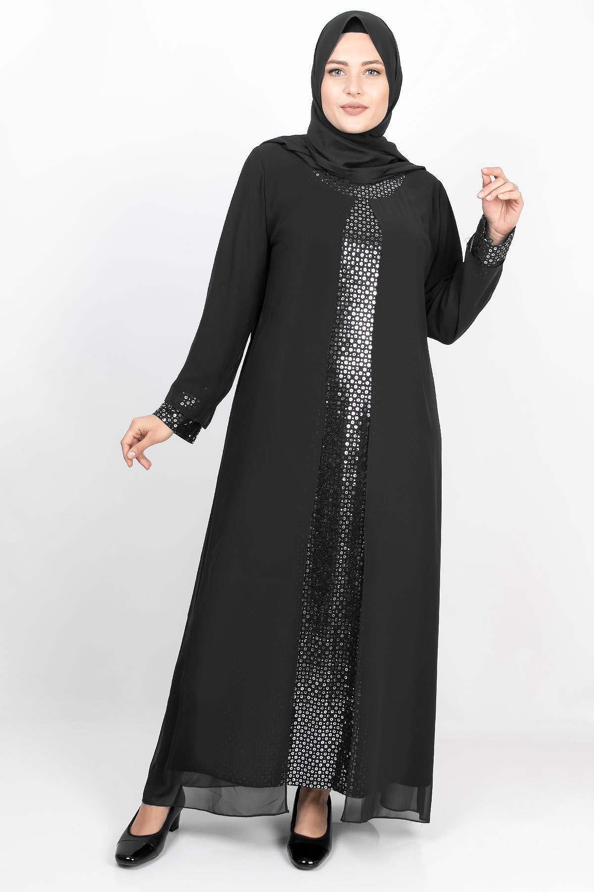 PAYET DETAYLI ABİYEMDA2143-SİYAHMDA