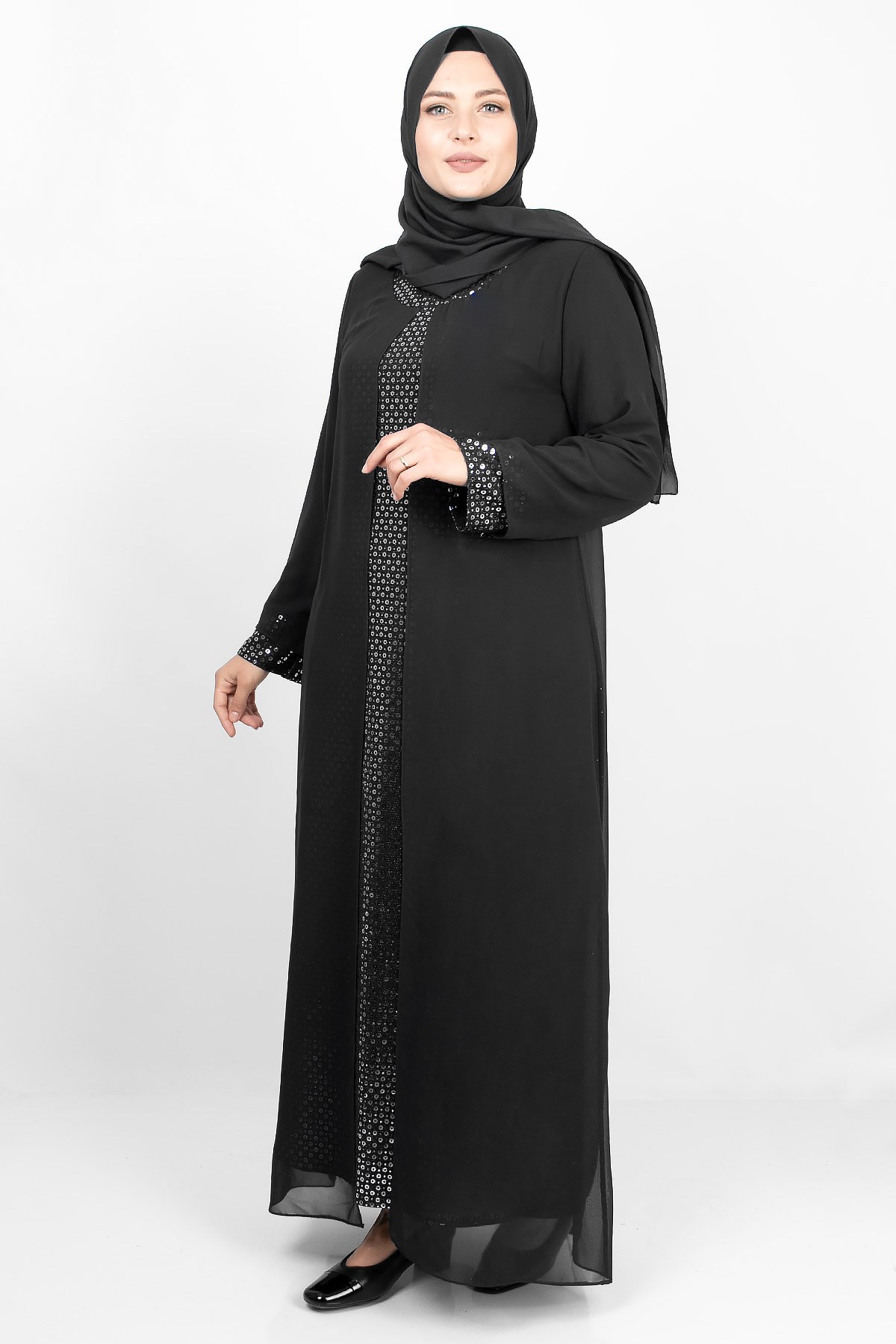 PAYET DETAYLI ABİYEMDA2143-SİYAHMDA