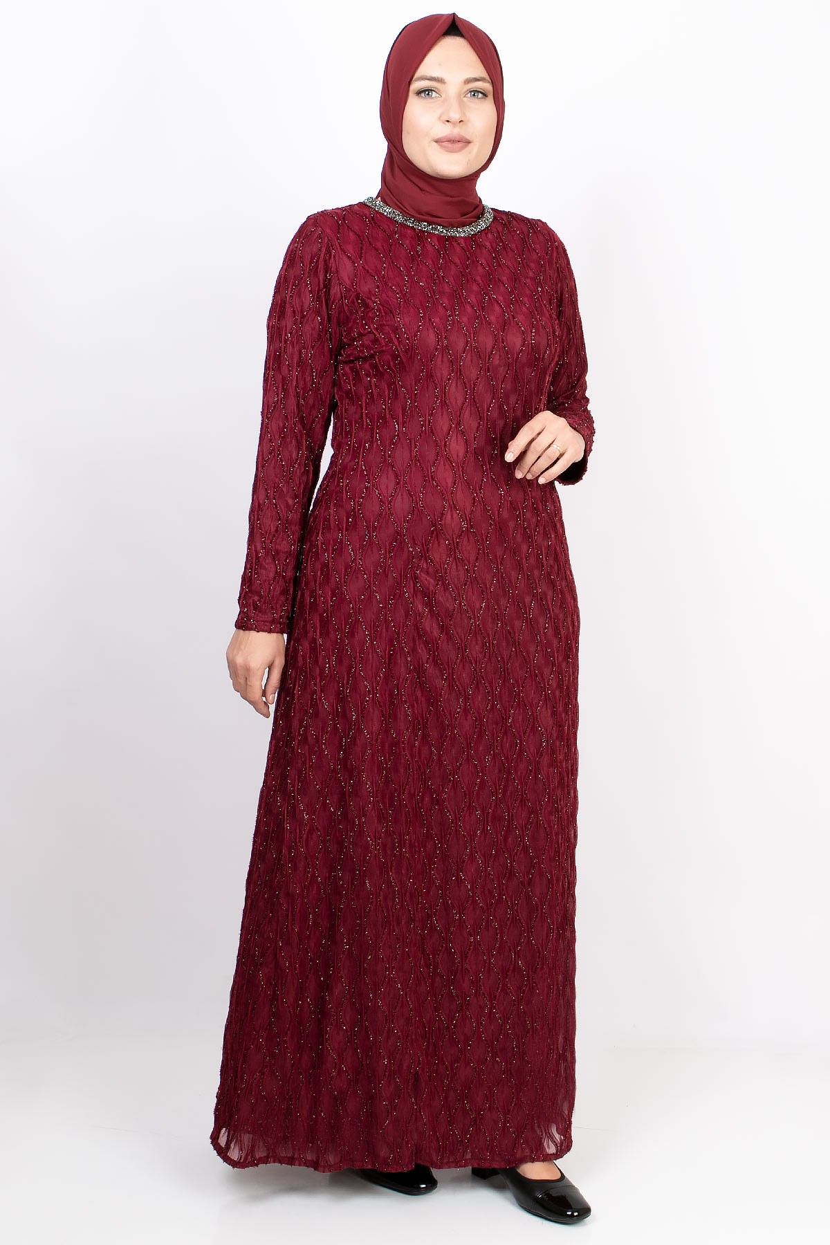 PELERİN DETAY ABİYEMDA2147-BORDOMDA