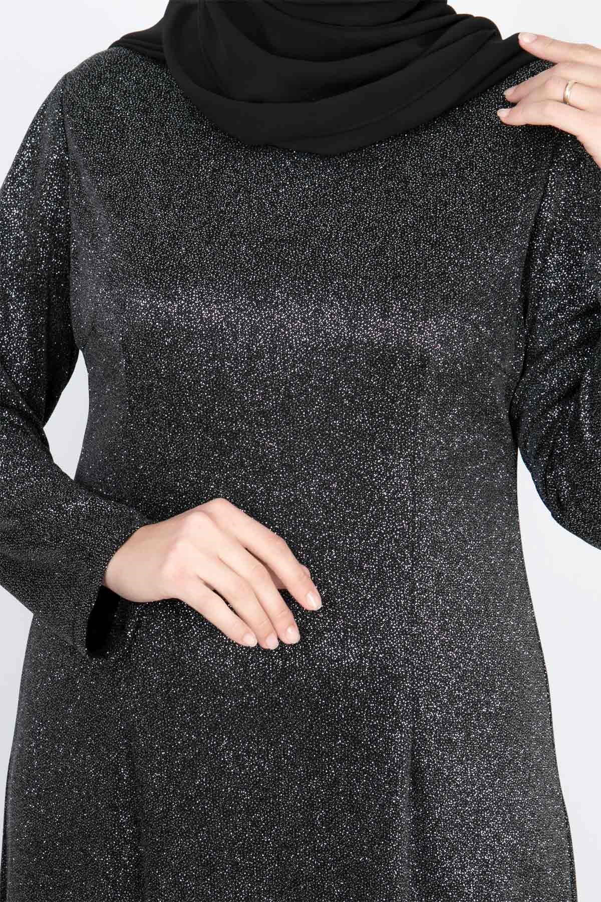 Pelerin Detay Abiye Siyah MDA2157MDA2157-SİYAHMDA