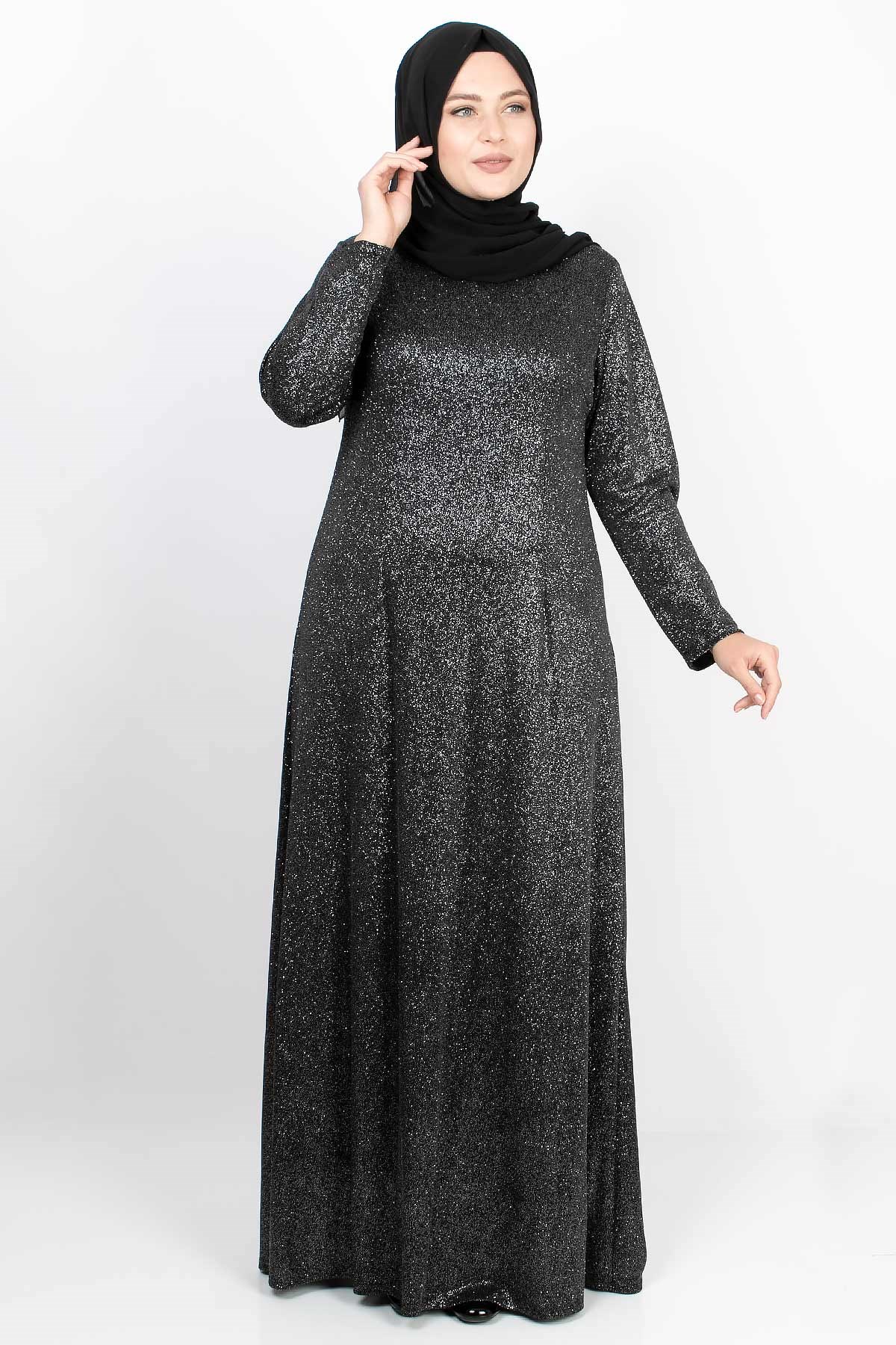 Pelerin Detay Abiye Siyah MDA2157MDA2157-SİYAHMDA