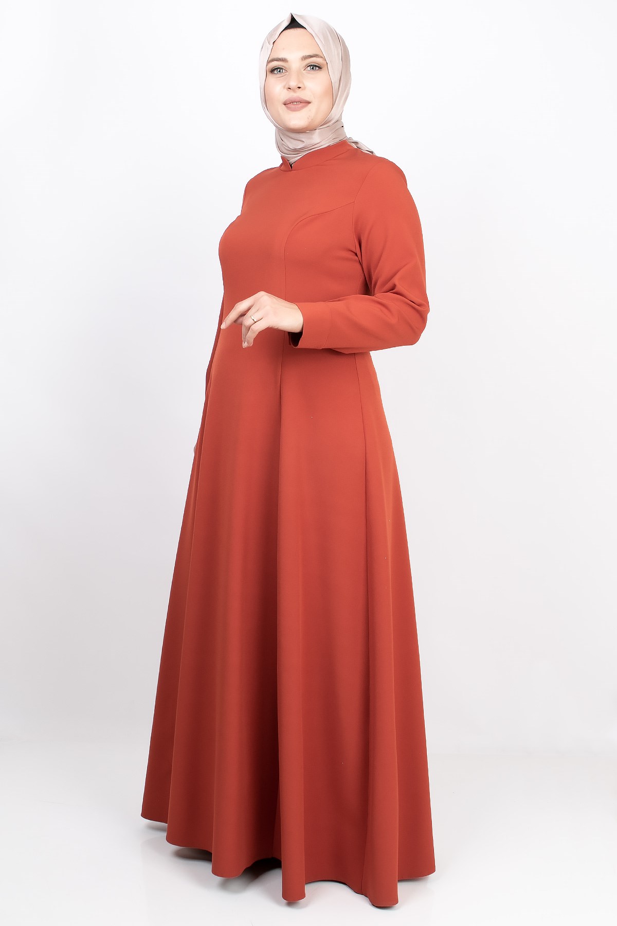 KREP ELBİSEMDA2159-TURUNCUMDA