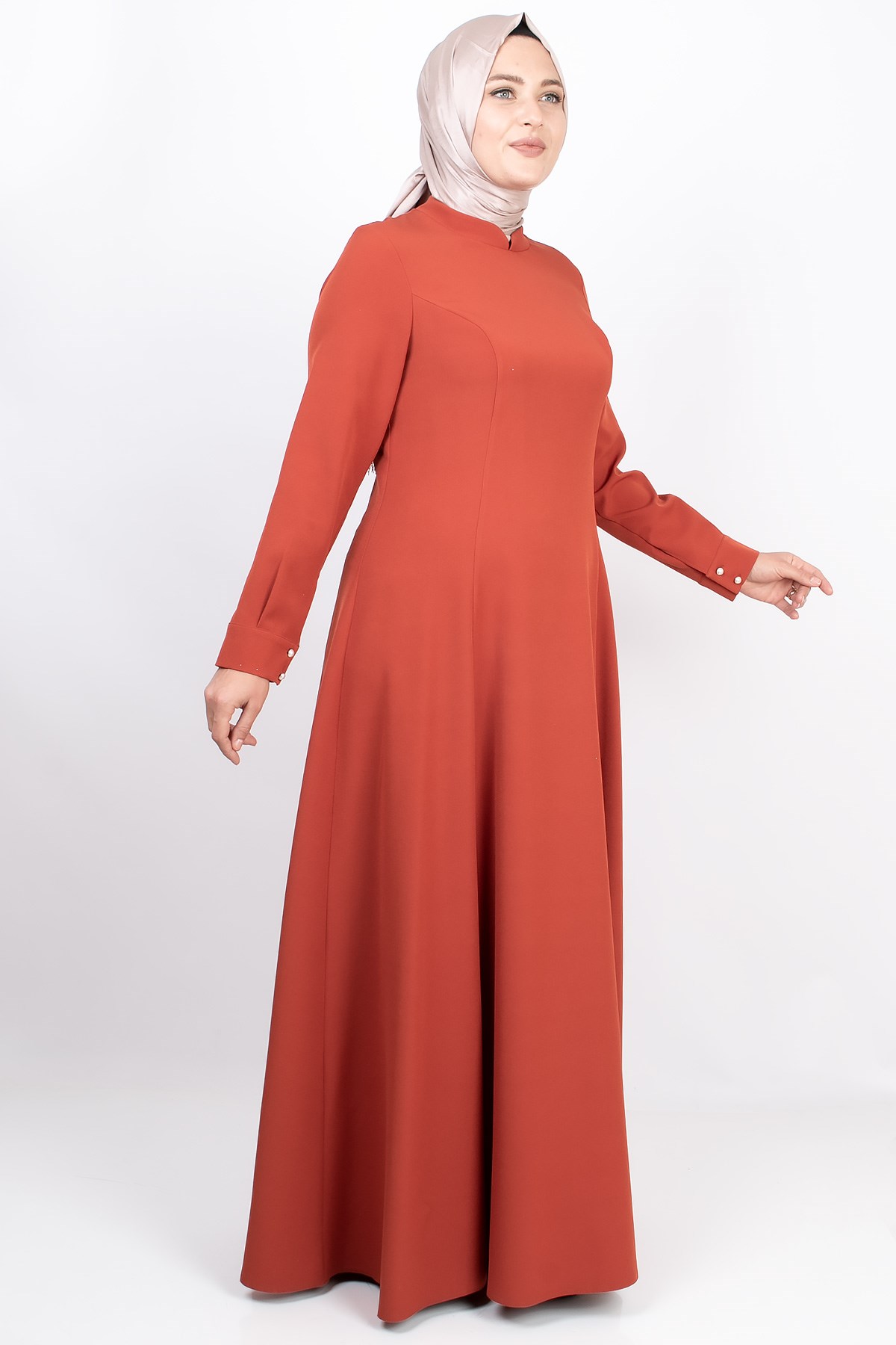 KREP ELBİSEMDA2159-TURUNCUMDA