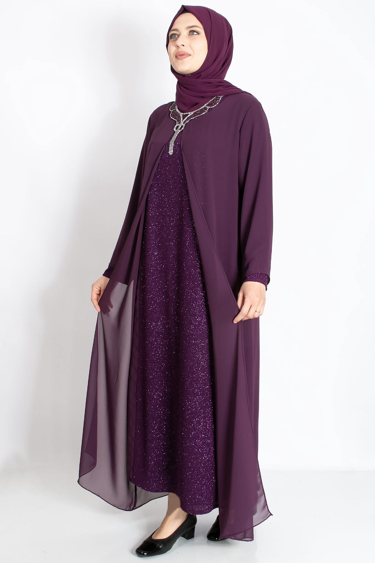 KOLYE DETAYLI ABİYEMDA2210-MÜRDÜMMDA