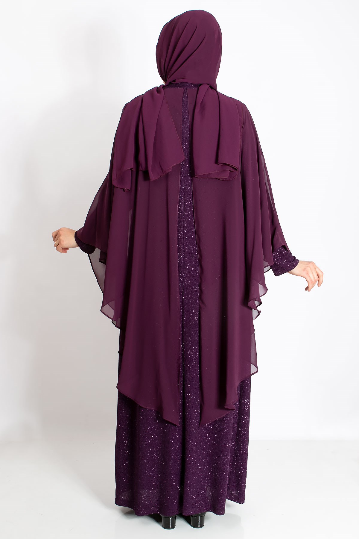 KOLYE DETAYLI SİMLİ ABİYEMDA2214-MÜRDÜMMDA