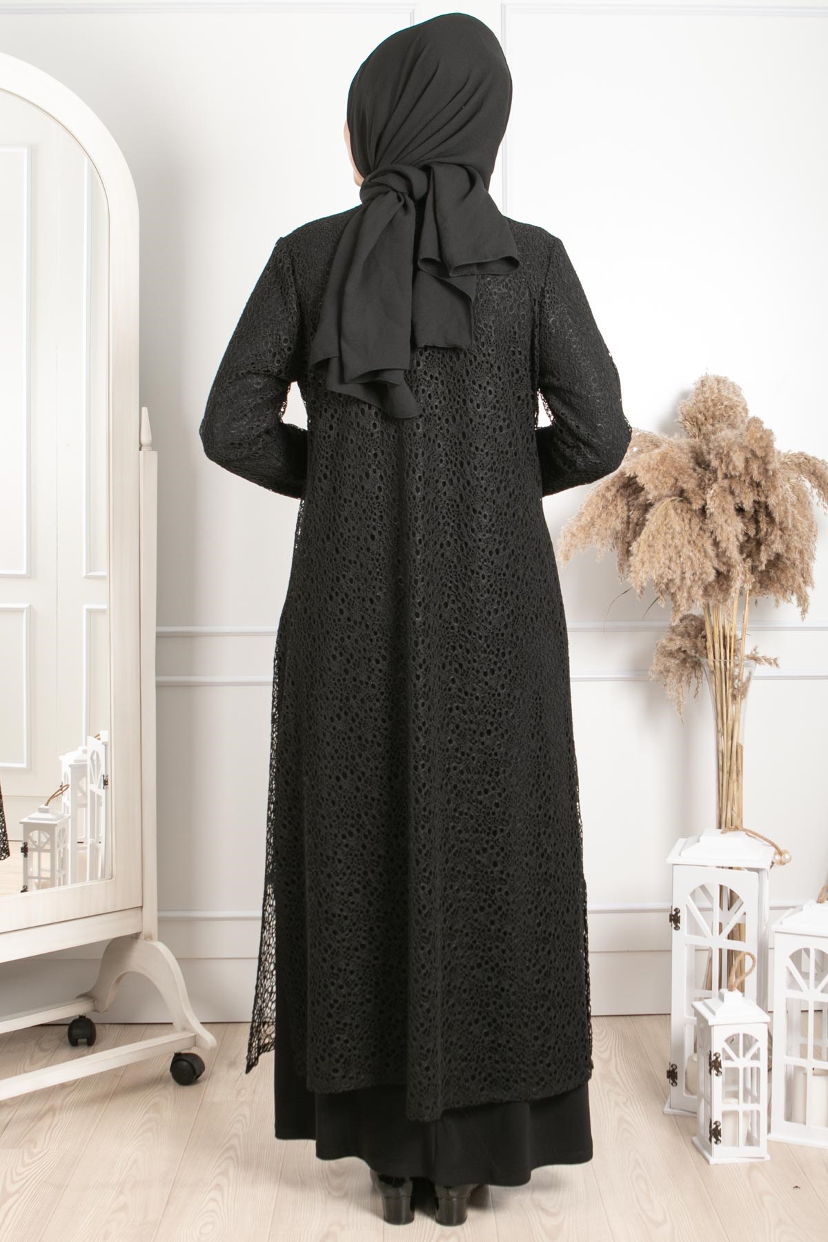 Kolye Detaylı Abiye Siyah MDA2220MDA2220-SİYAHMDA